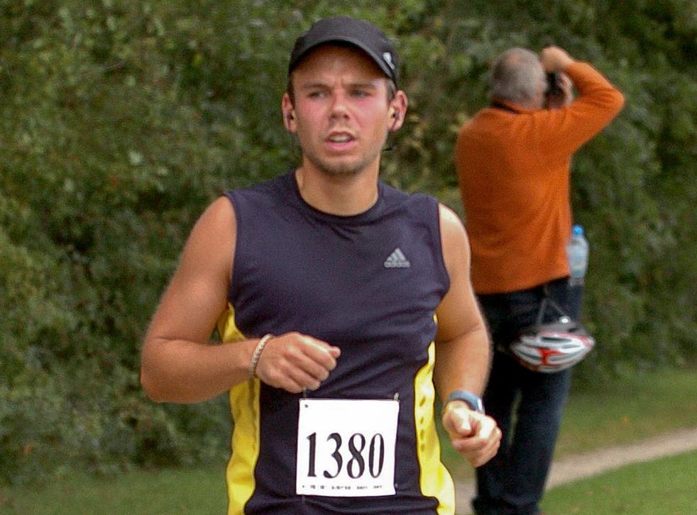 Andreas Lubitz runs the Airport Race half marathon in Hamburg on 13 September 2009  