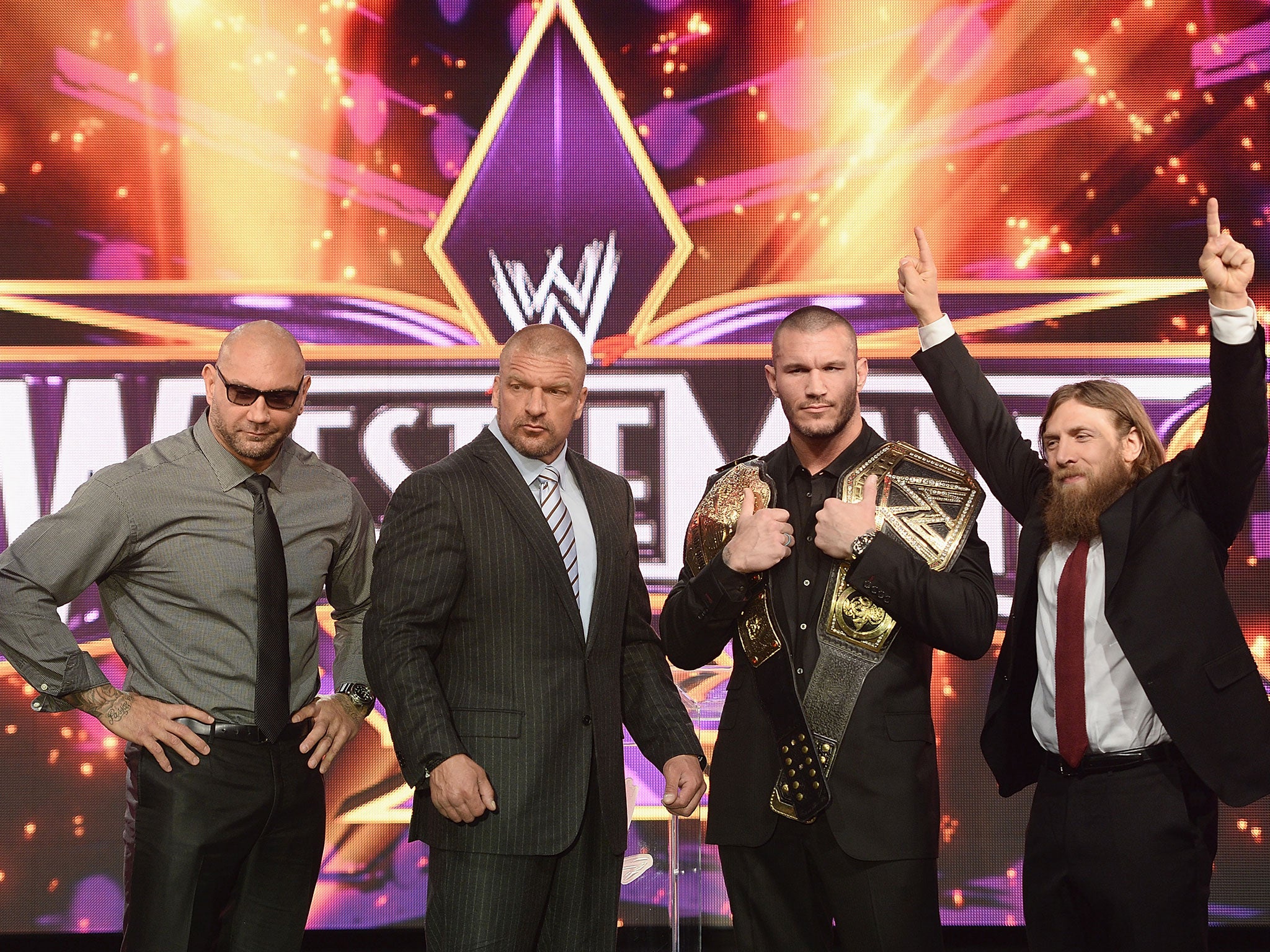Batista, Triple H, Randy Orton and Bryan ahead of WrestleMania 30