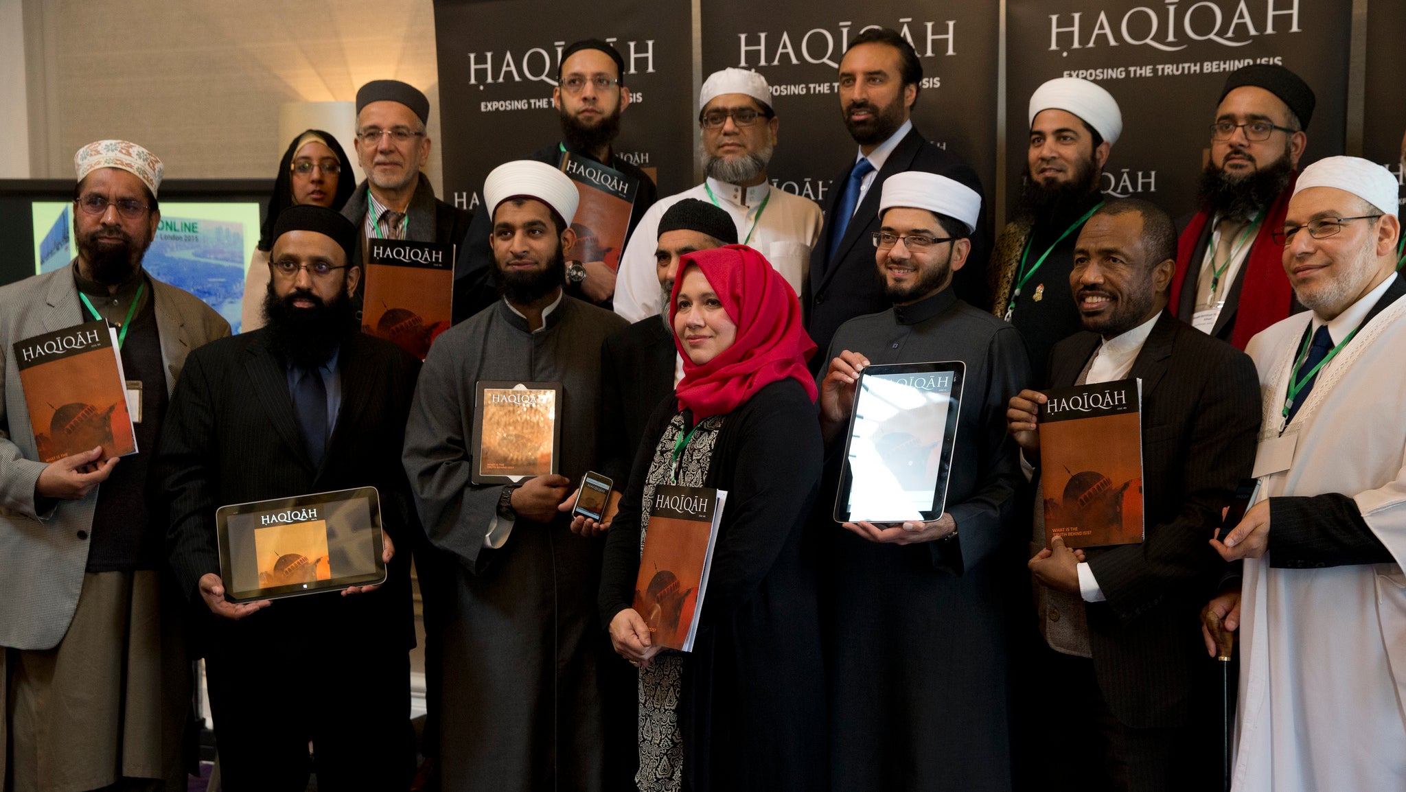 Imams, teachers and leaders at the launch of Haqiqah
