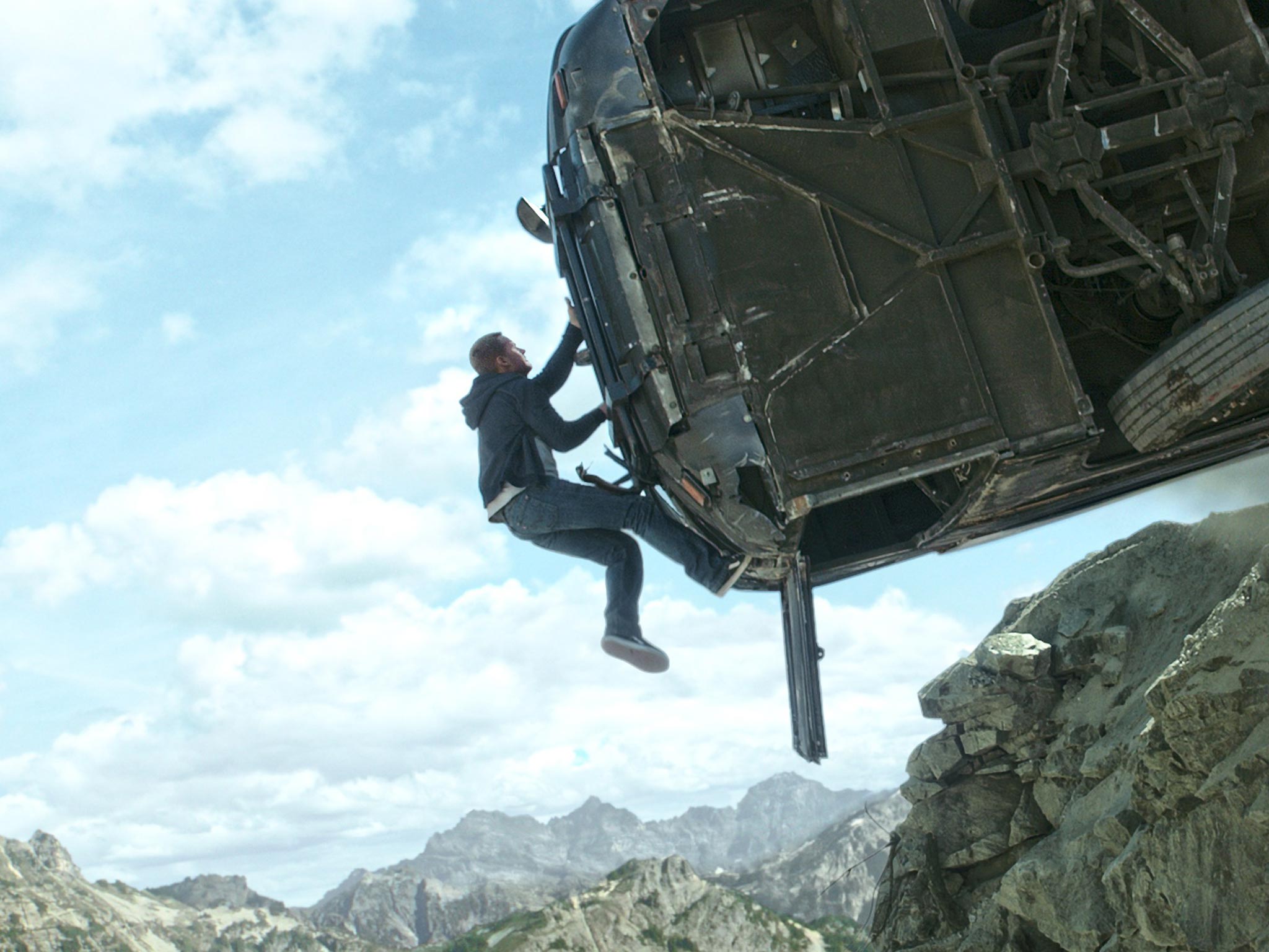 A shot from Fast and Furious 7