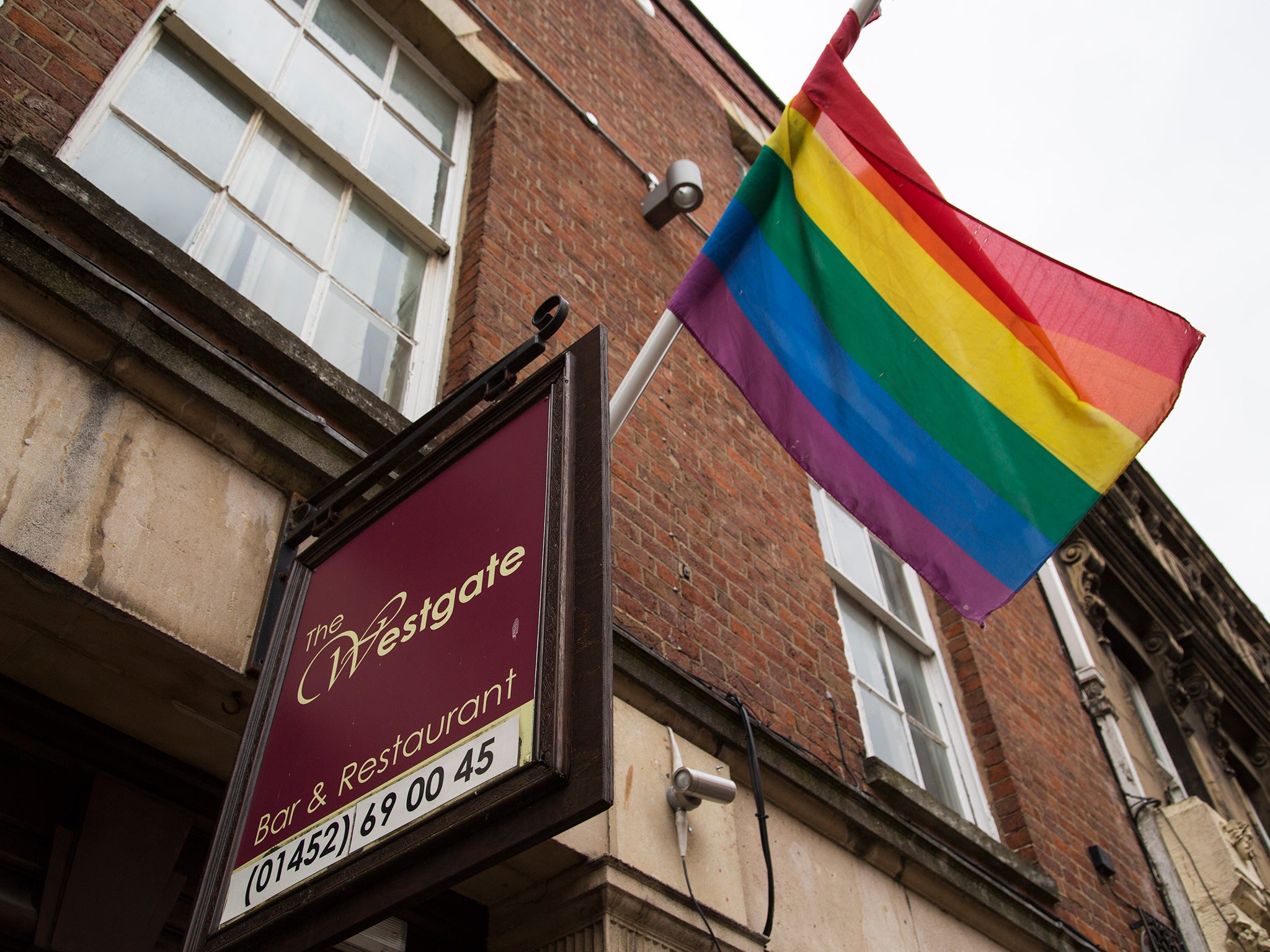 The rainbow flag still flies over the Westgate