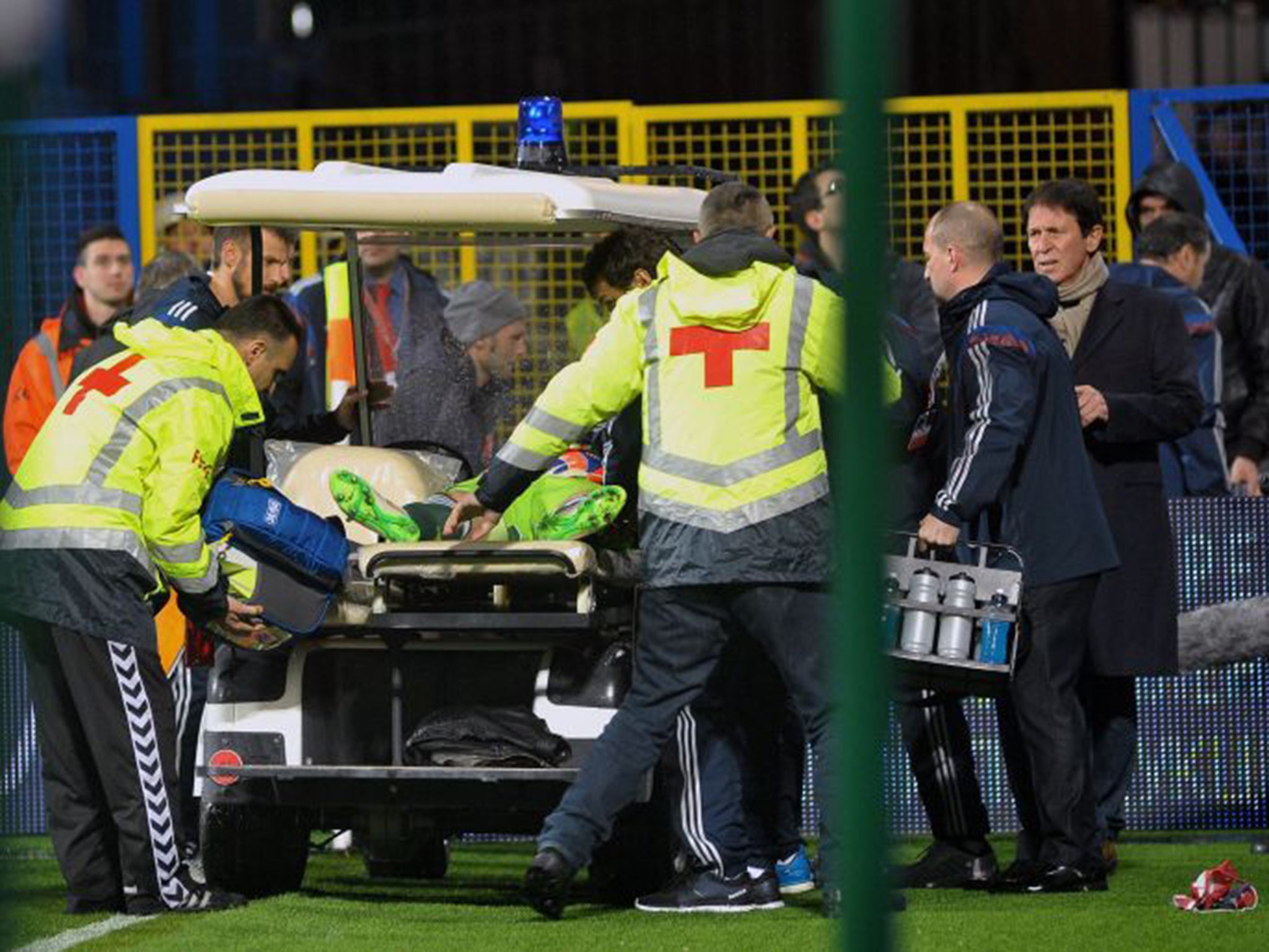 Akinfeev was taken to hospital for further tests