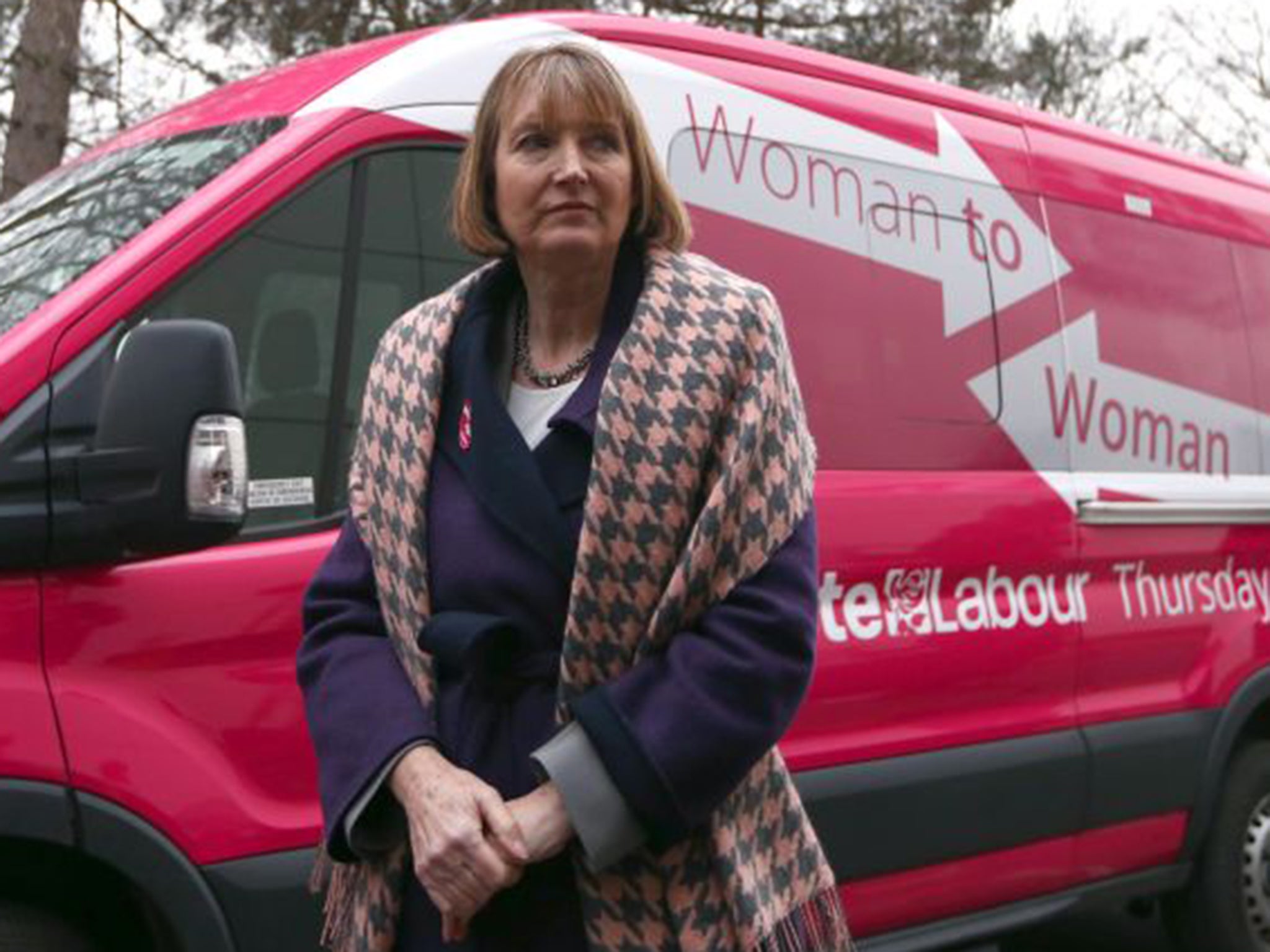 Harriet Harman has been courting female voters with her Woman to Woman pink bus