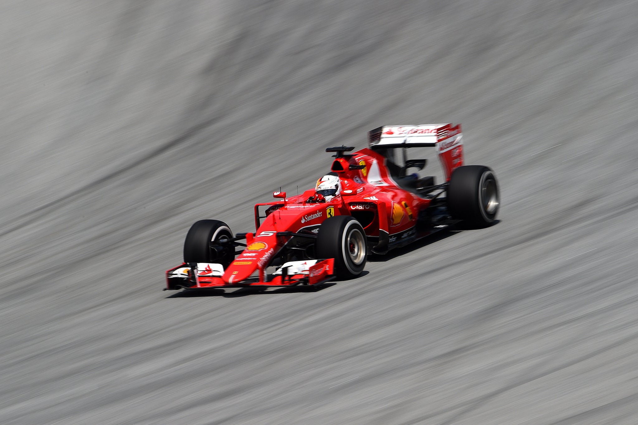 Vettel cruised to victory in the closing stages once Hamilton's threat faded