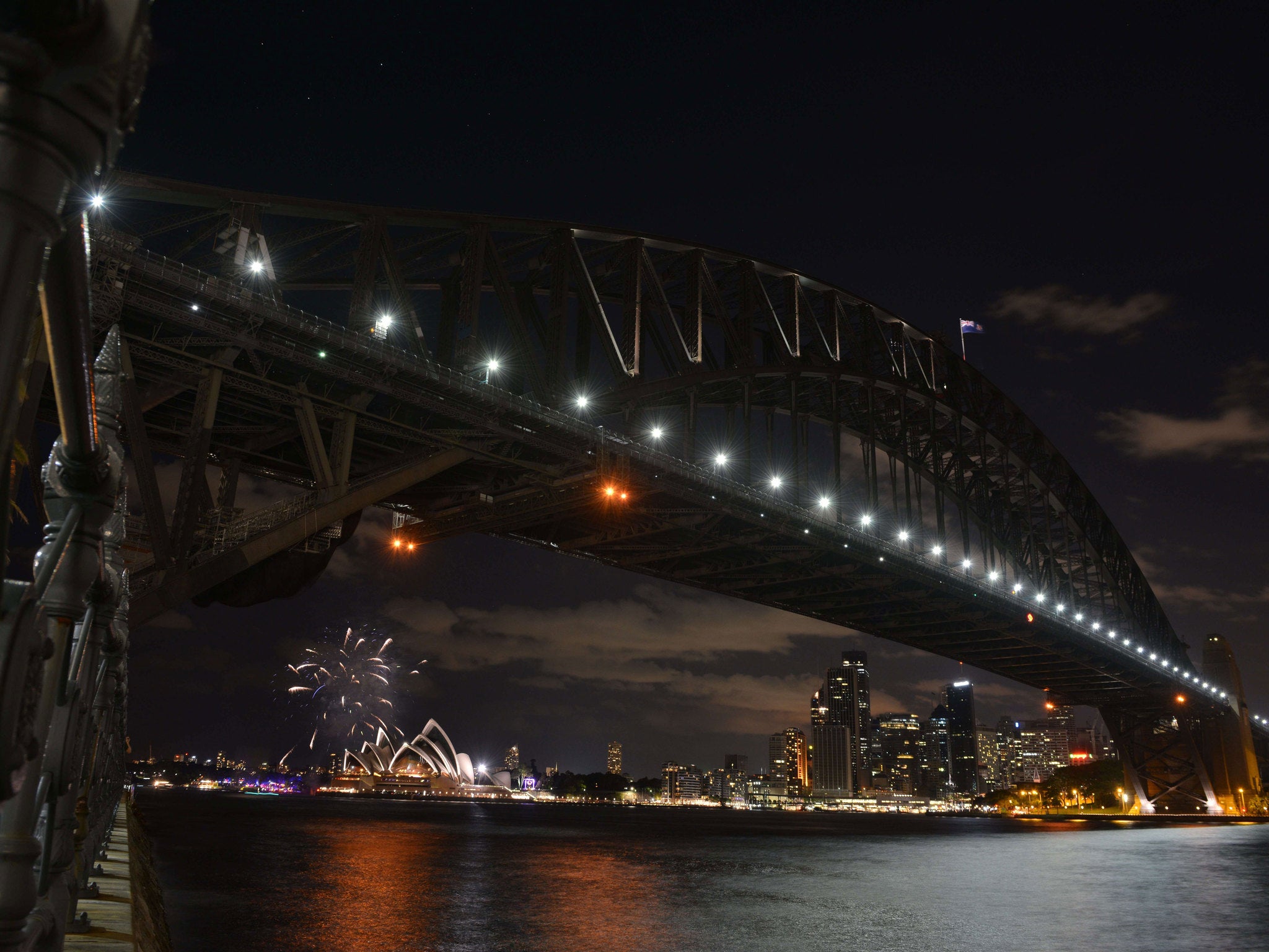 Fireworks heralded the start of Earth Hour in Sydney