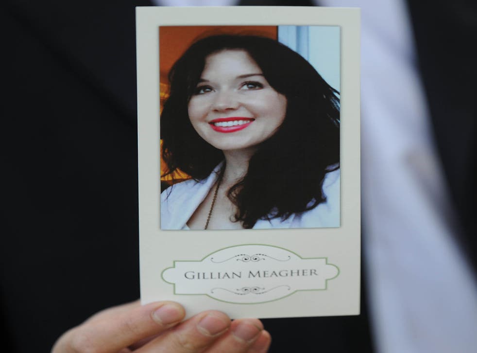 The funeral order of service programme of murdered Irish woman Jill Meagher is displayed at the chapel in Fawkner Cemetery in Melbourne, on October 5, 2012.