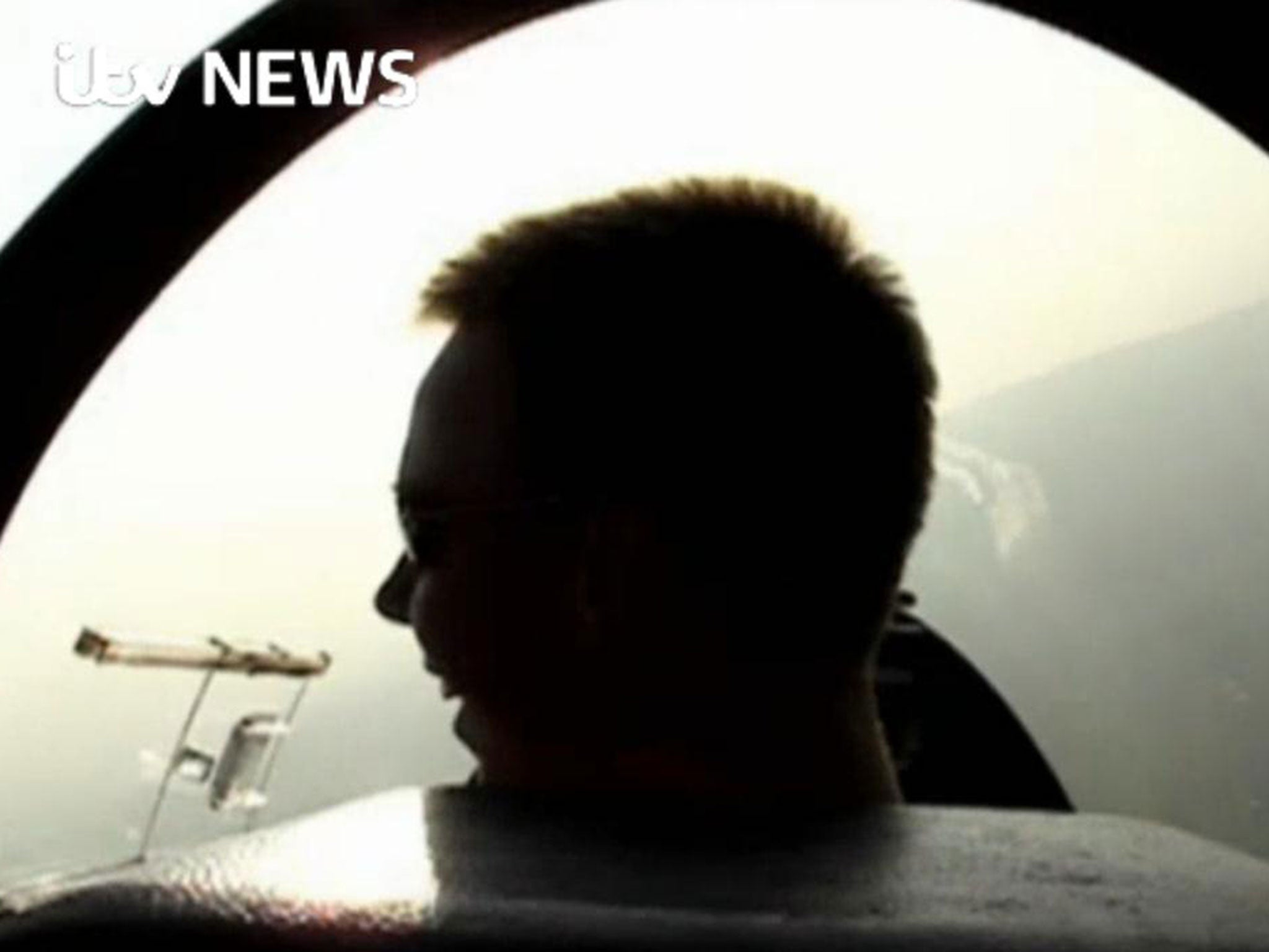 Andreas Lubitz is filmed flying the glider (ITV)