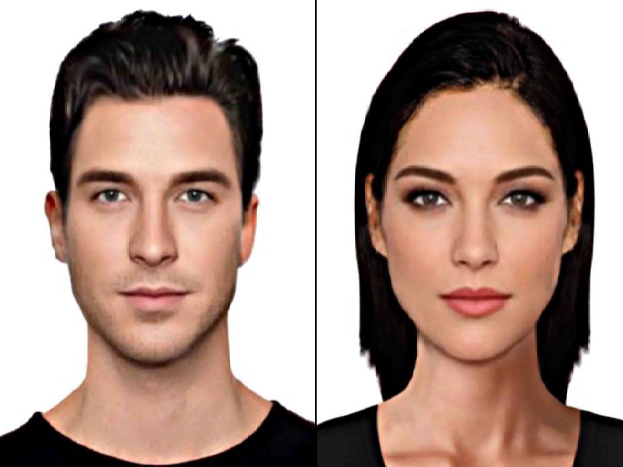 The Male And Female Faces Thought To Be The Epitome Of