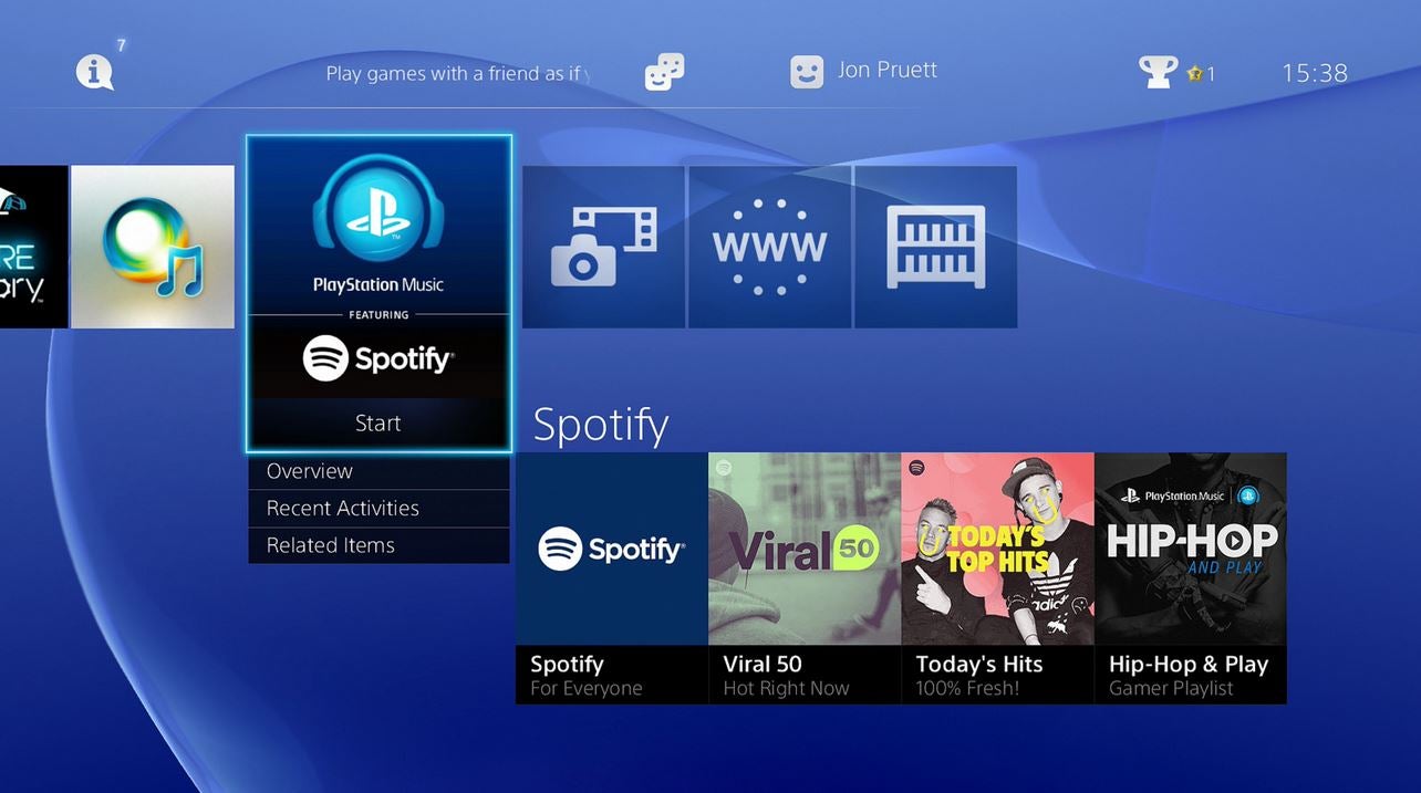 Spotify has arrived on PlayStation