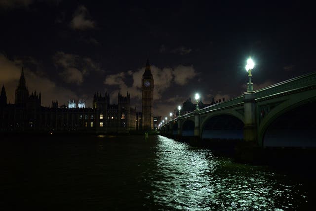 Houses of Parliament and more than 100 other UK landmarks will go dark along with millions of Britons on Saturday