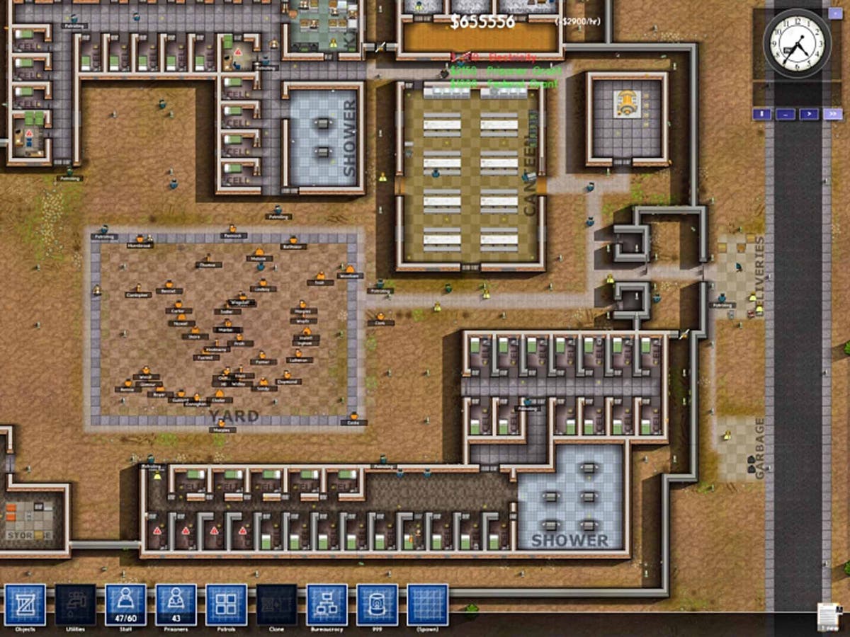 План тюрьмы в prison architect