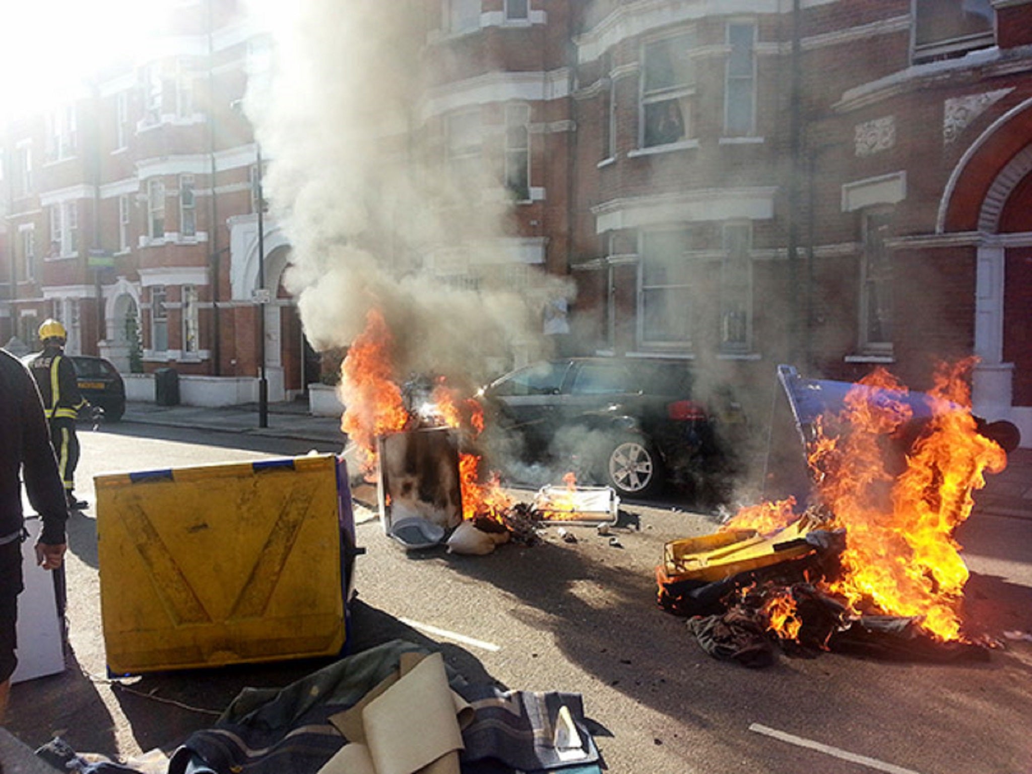 Furniture set ablaze by evicted squatters and protesters in 2013