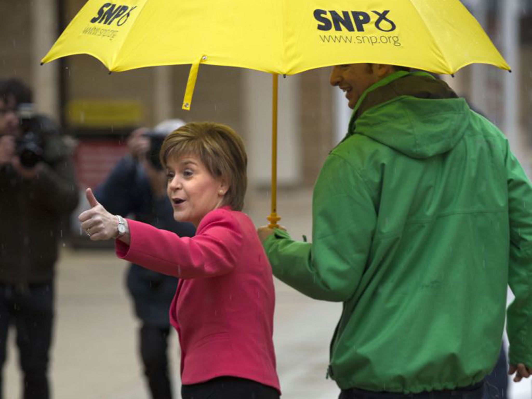 SNP leader Nicola Sturgeon on the General Election campaign trail in Glasgow Fort Shopping Park in the Glasgow East parliamentary seat