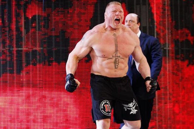 A furious Brock Lesnar arrives at Raw