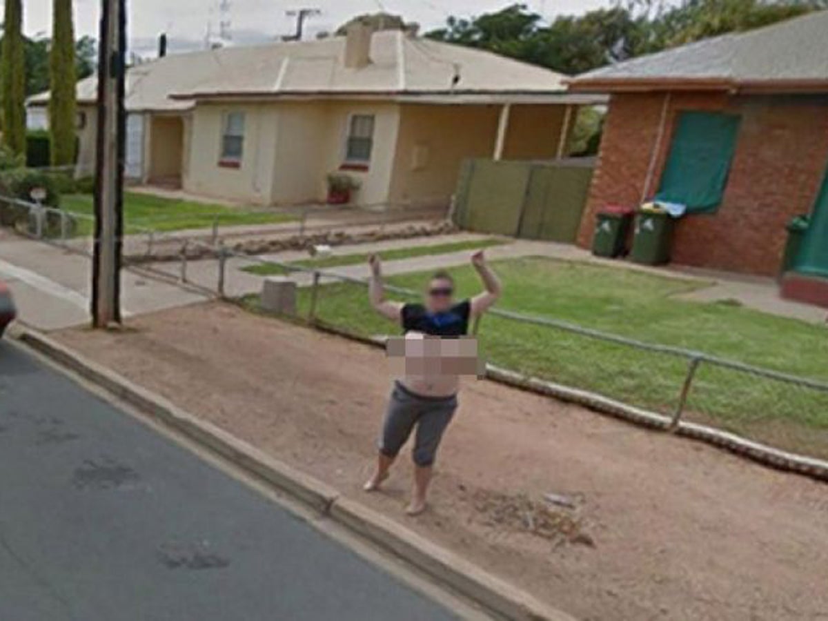 Google Street View flasher censored then arrested after showing breasts to  camera car | The Independent | The Independent