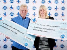 EuroMillions couple win lottery for second time