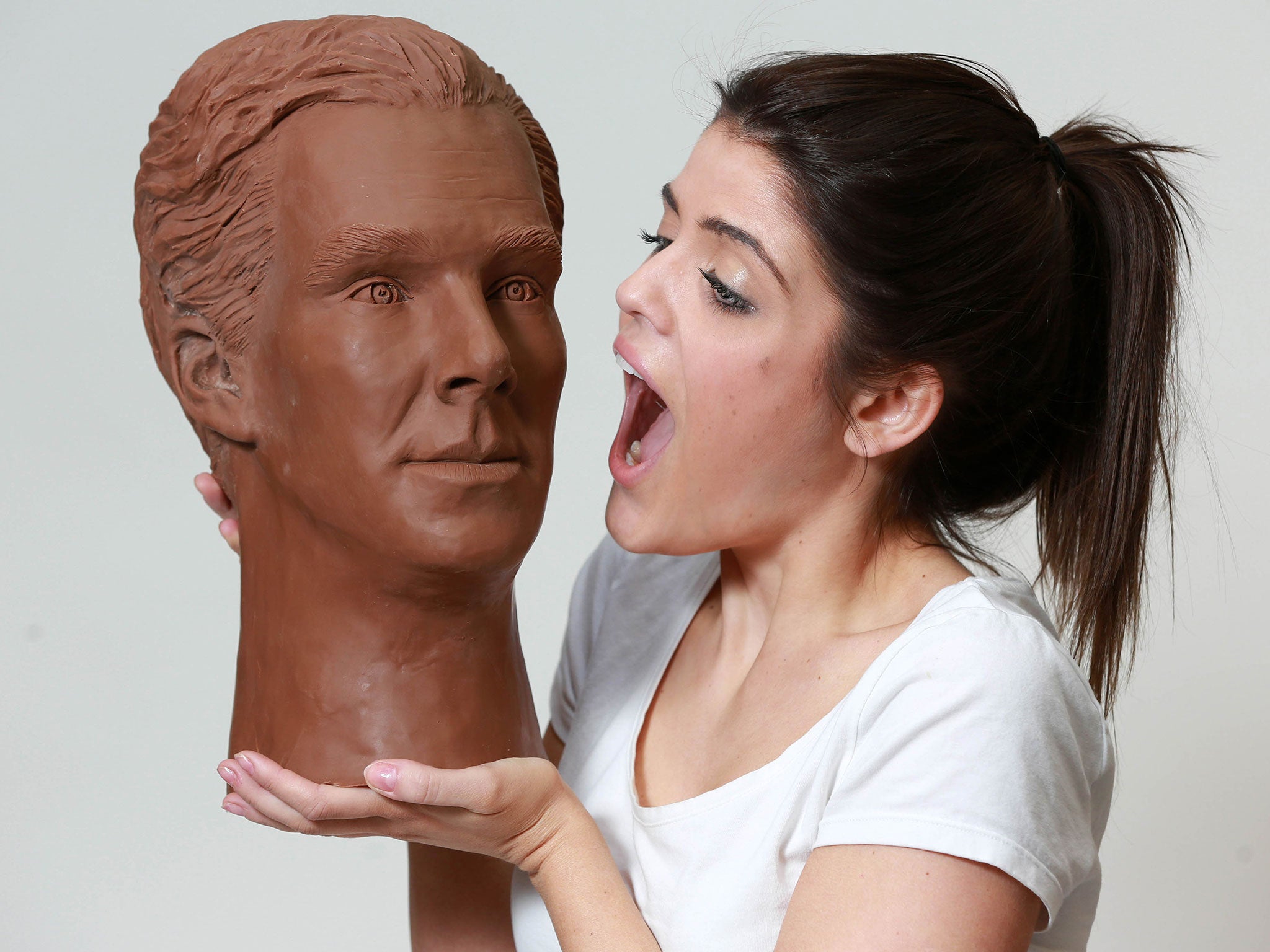 The life-size Benedict Cumberbatch chocolate sculpture is really quite something