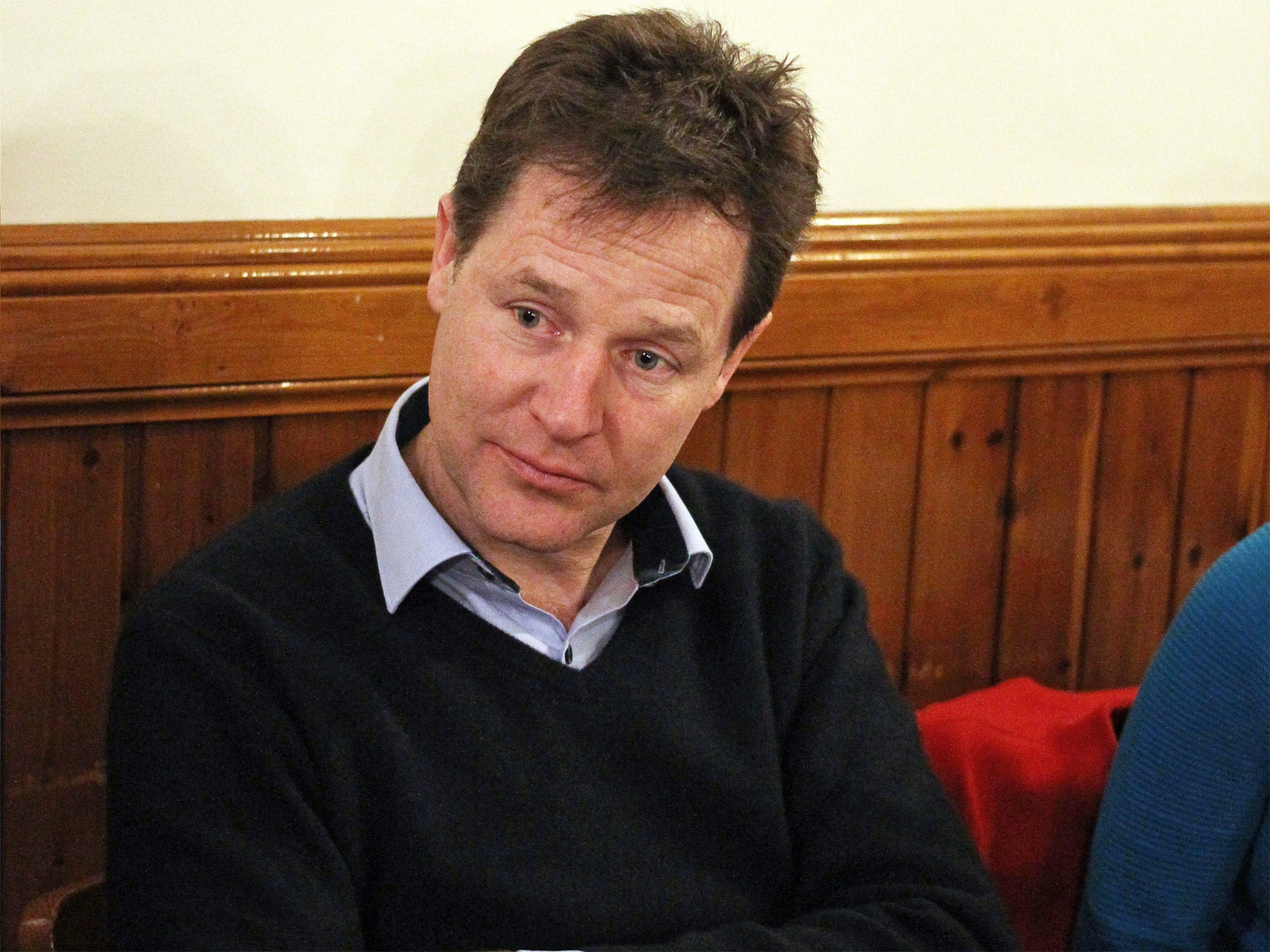 Nick Clegg on the campaign trail in Glasgow on Wednesday; he says education is his top priority
