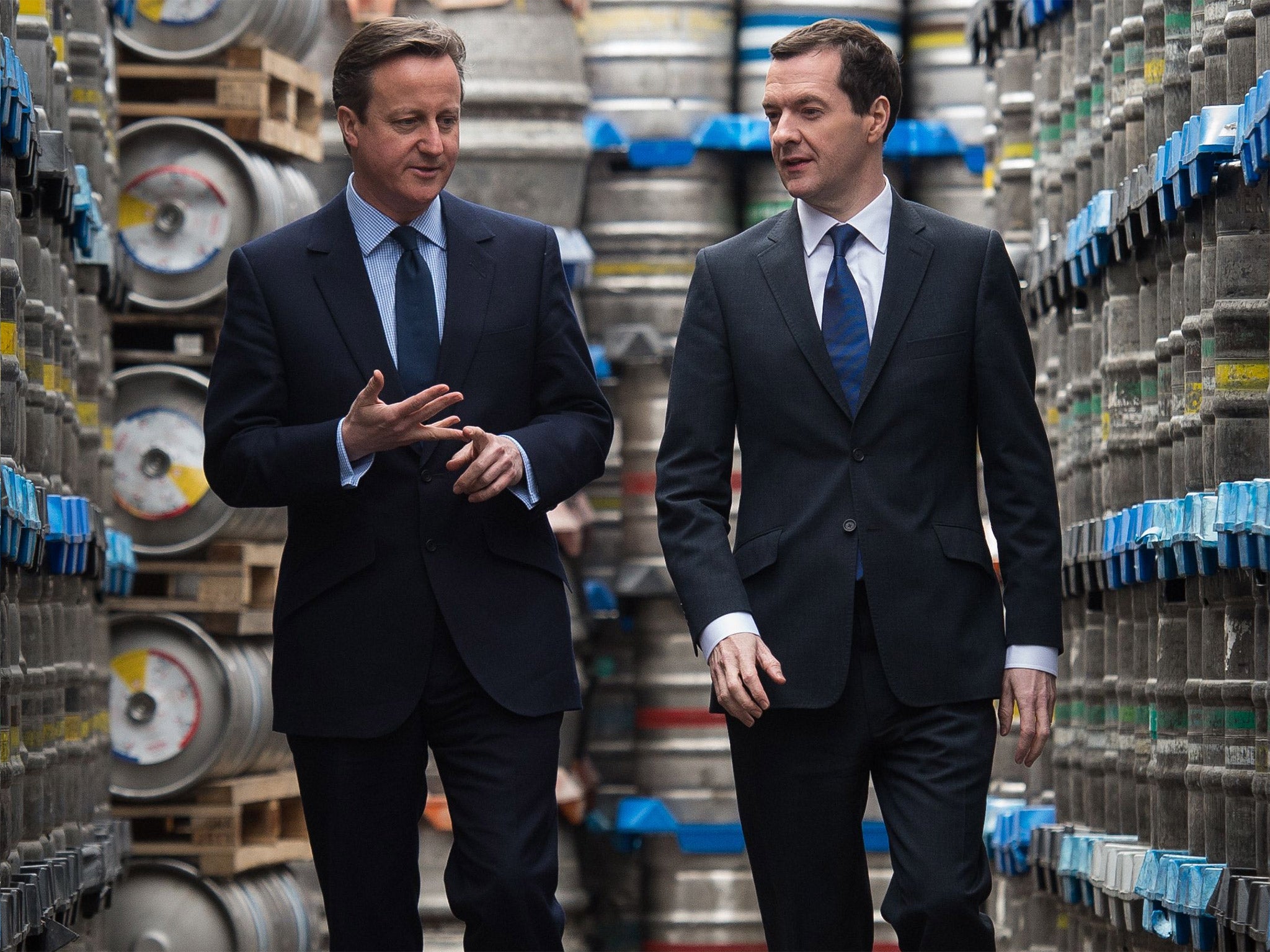 David Cameron and George Osborne visit Marston’s Brewery on Wednesday