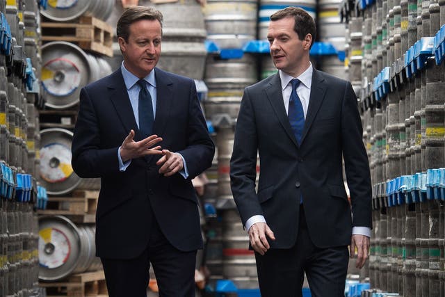 David Cameron and George Osborne visit Marston’s Brewery on Wednesday