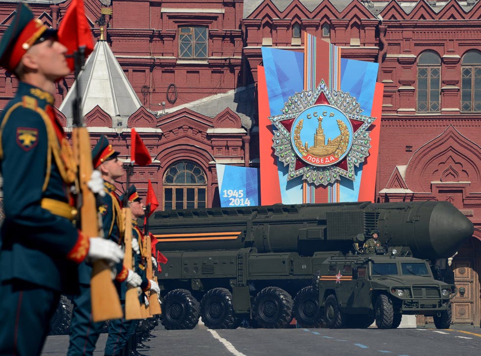 Russia flexes its military muscle during a parade in Moscow last year