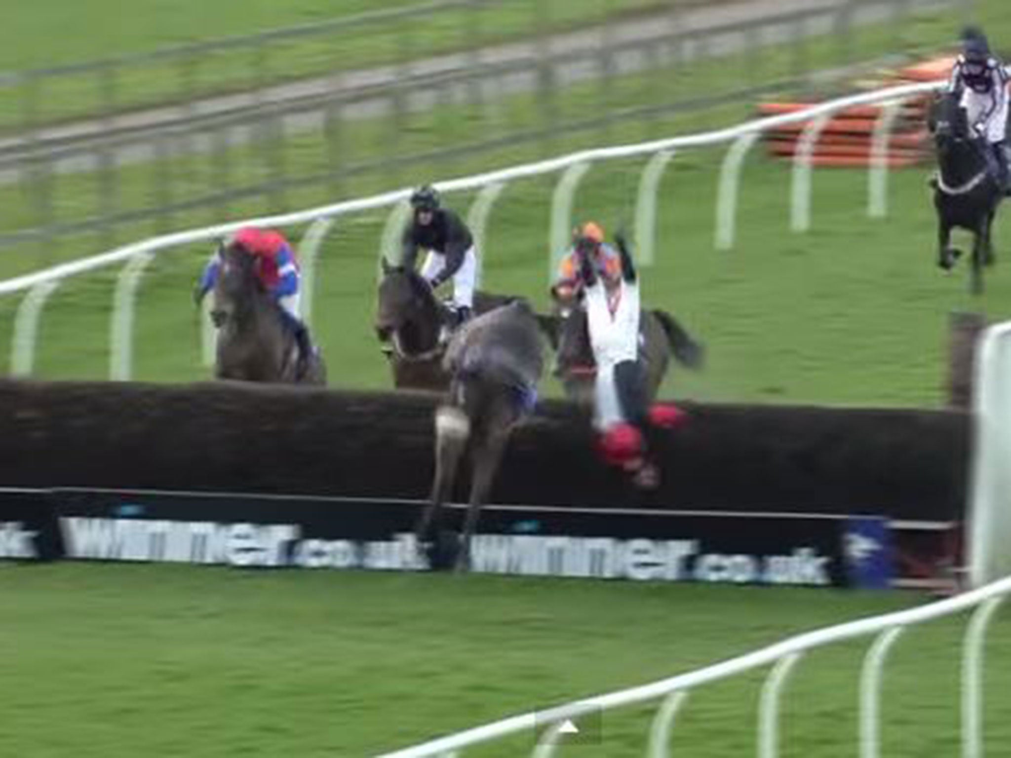 Lewis Ferguson walked away from a horror fall at Wincanton on Wednesday