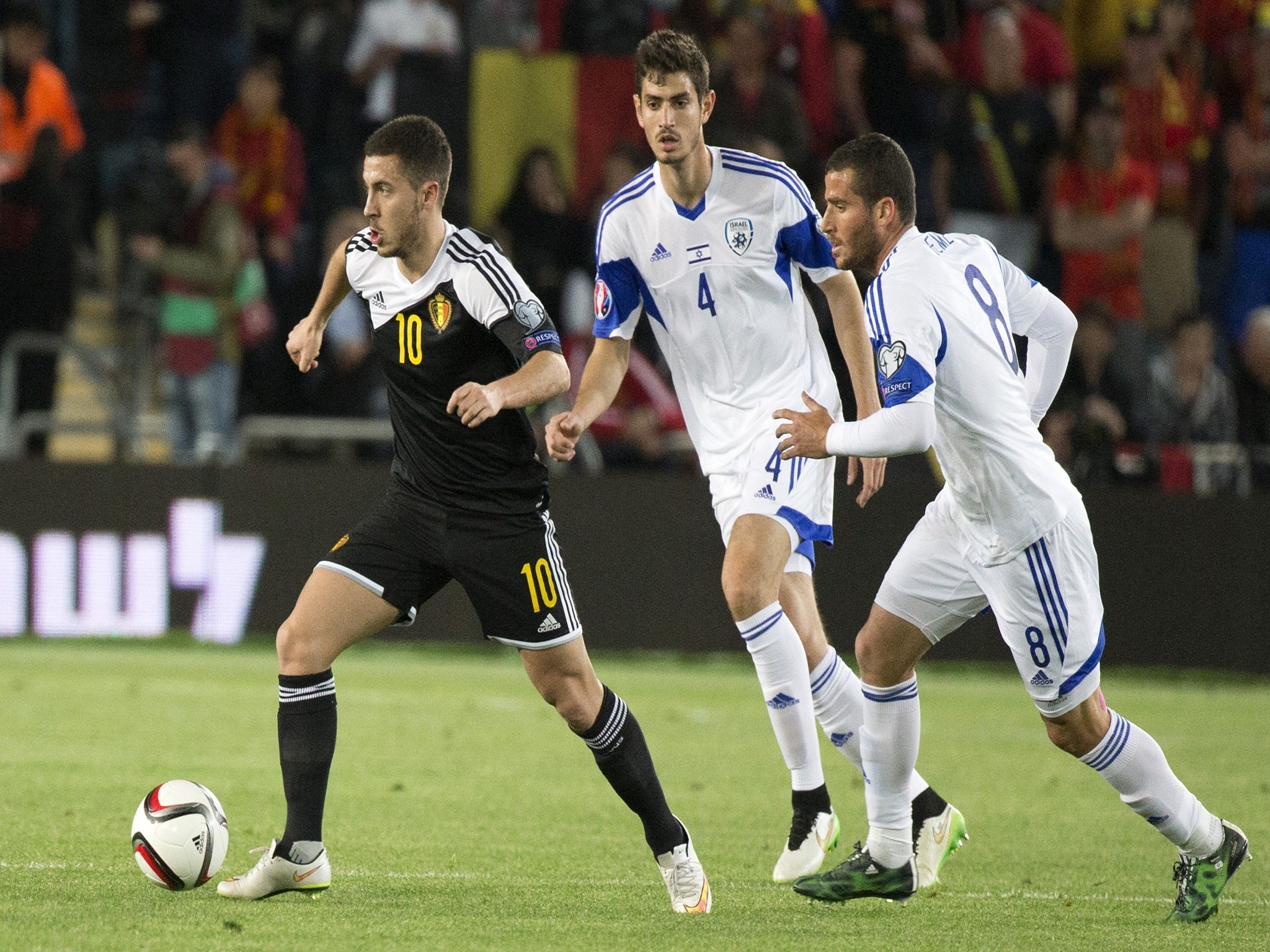 Eden Hazard in action for Belgium