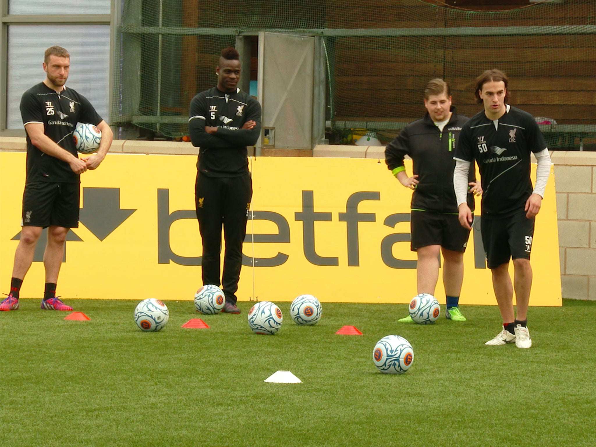 Lambert, Balotelli and Bas watch on as Markovic steps up