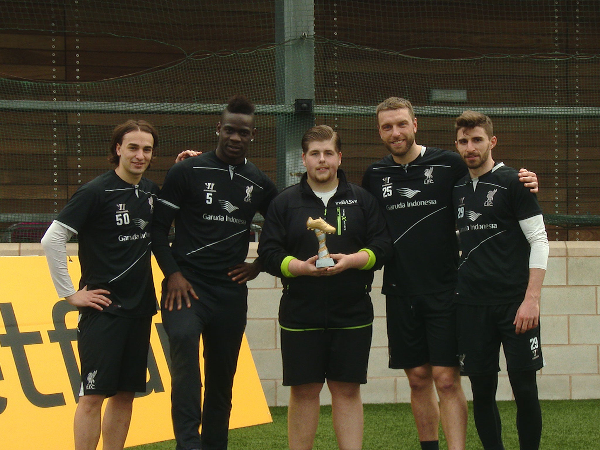 (L-R) Markovic, Balotelli, Van Veltzen, Lambert and Borini