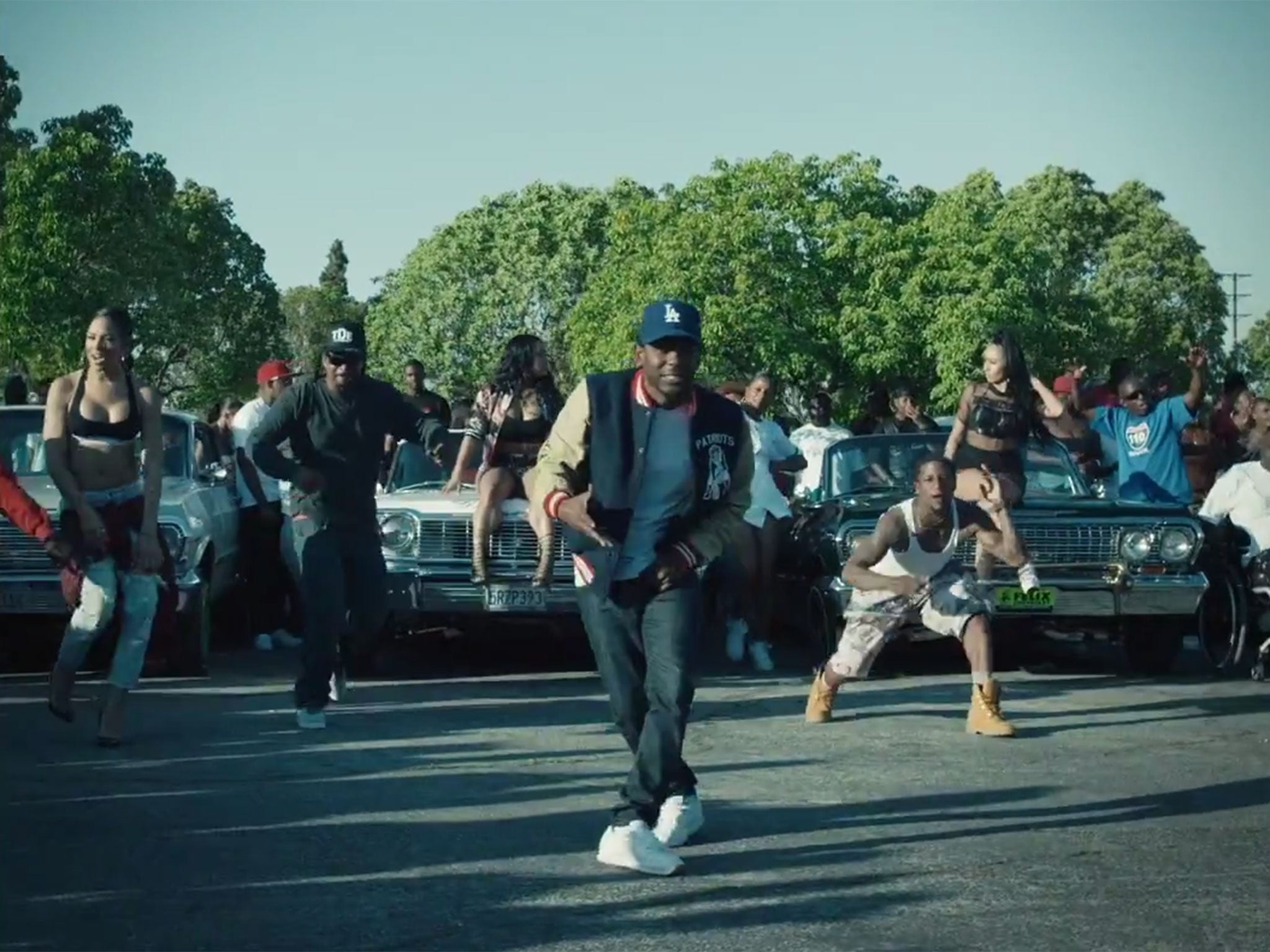Kendrick Lamar dance in Compton in the music video for 'King Kunta'