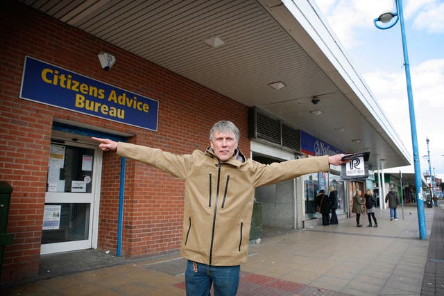 Local boy done good: Bez on the campaign trail at Salford Shopping Centre