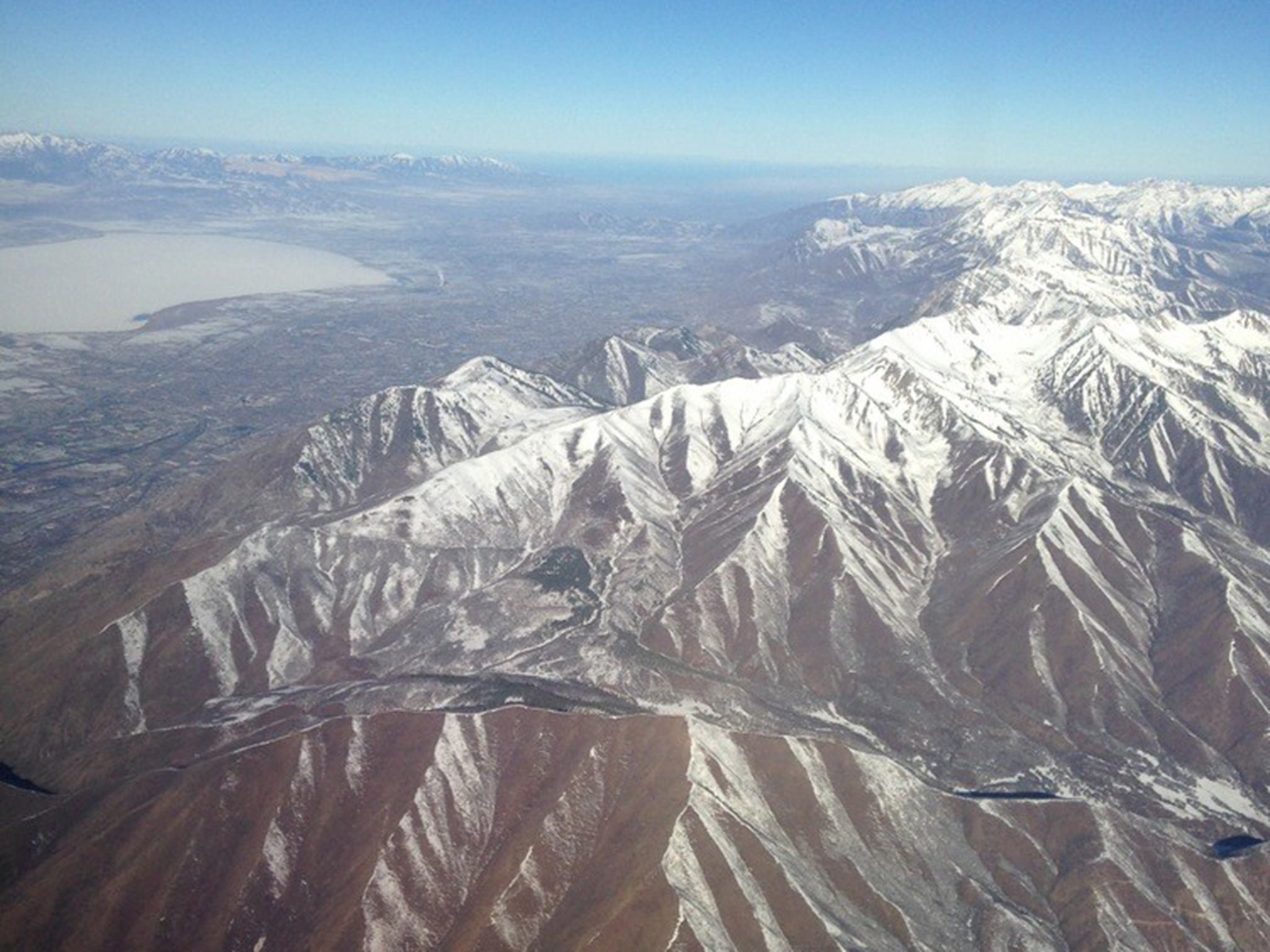 Flying over Utah: Today we fly much faster, higher and farther than the early romantics of flight