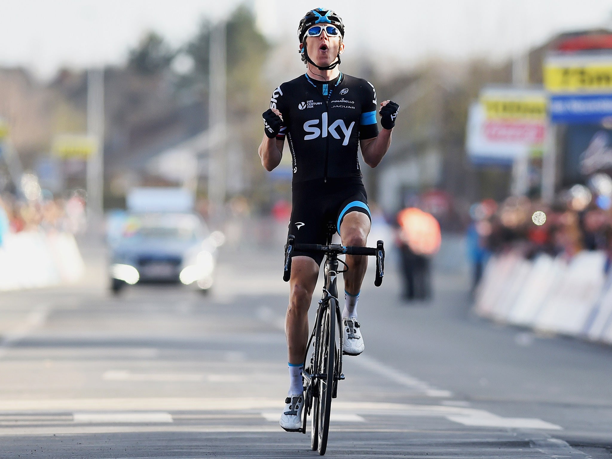 Thomas threw down the gauntlet with his win at the E3-Harelbeke (AFP)