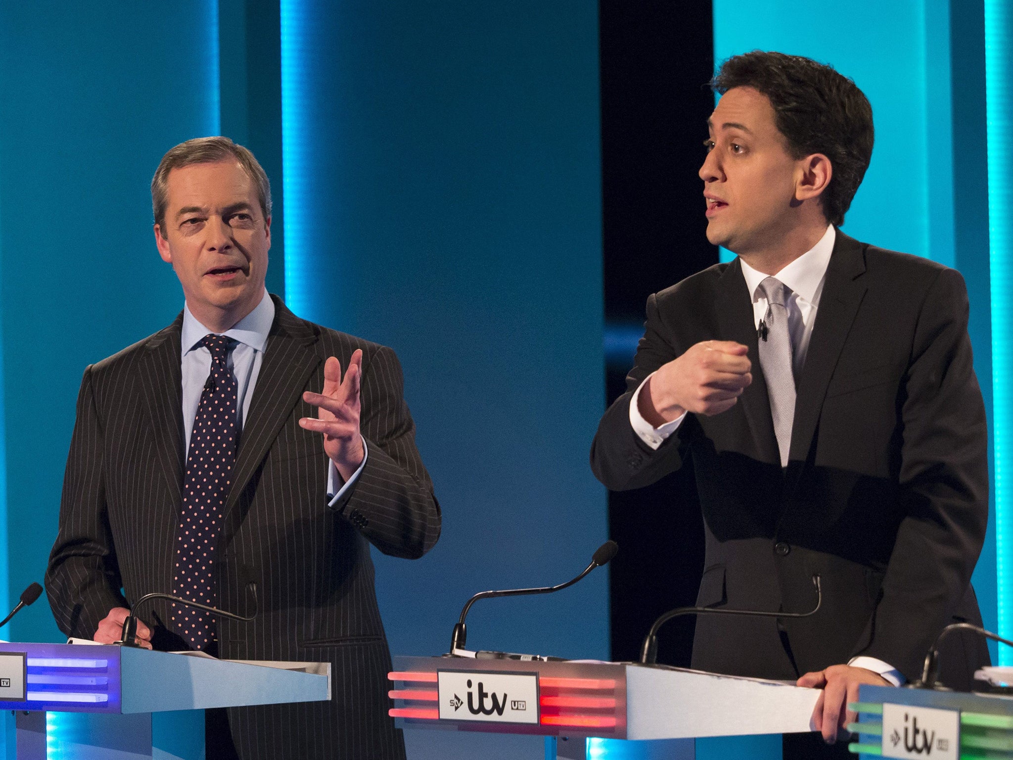 Nigel Farage went on the offensive, saying the six other leaders were “all the same”