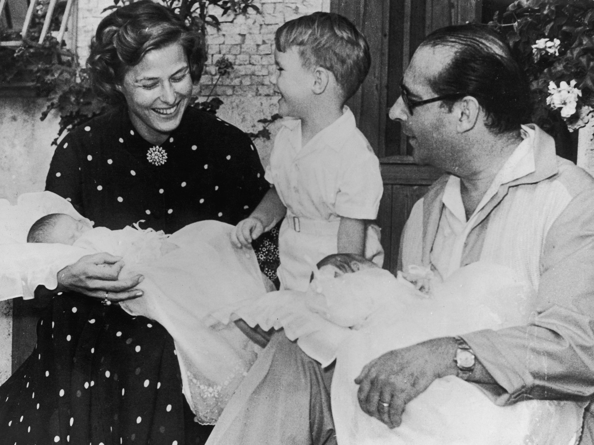 Swedish actress Ingrid Bergman with her husband and film director Roberto Rossellini in 1952