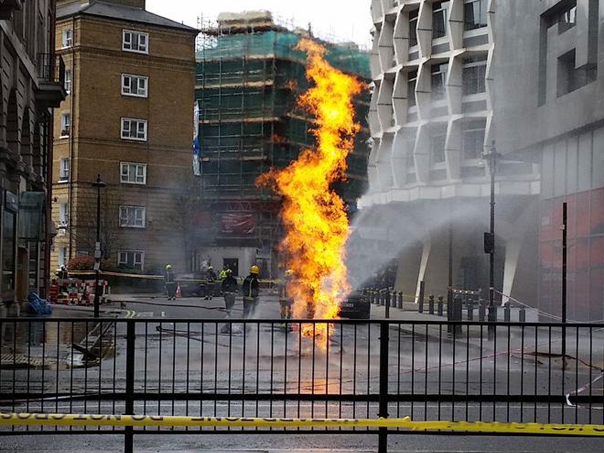 The fire in Holborn raged for two days (Pic: Sgt Charlie Routley ‏@MPSHaroldWdSgt)
