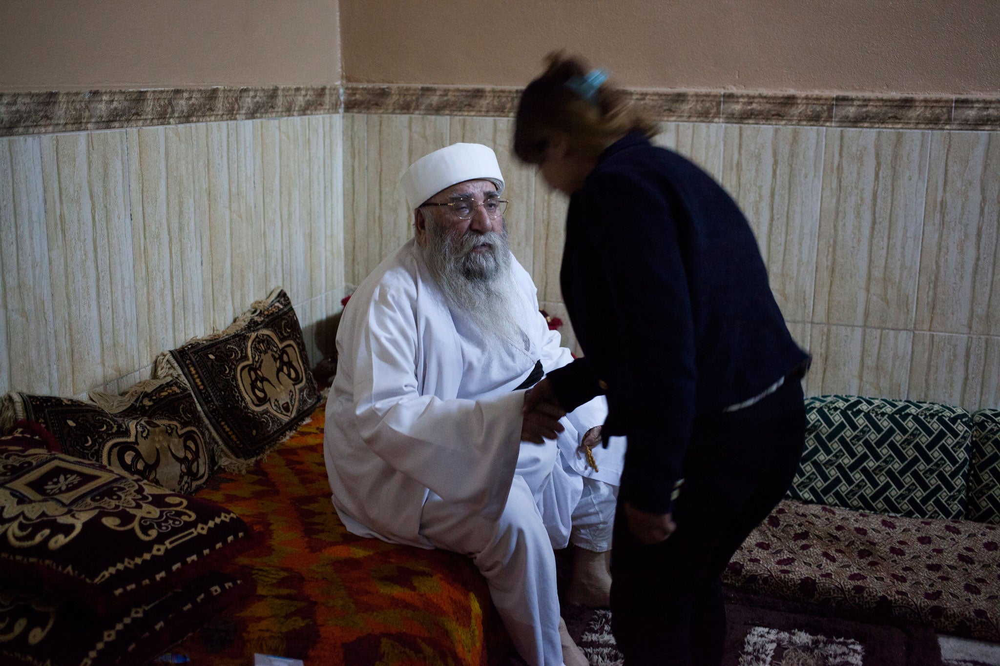 Amel meets the Yazidi spiritual leader