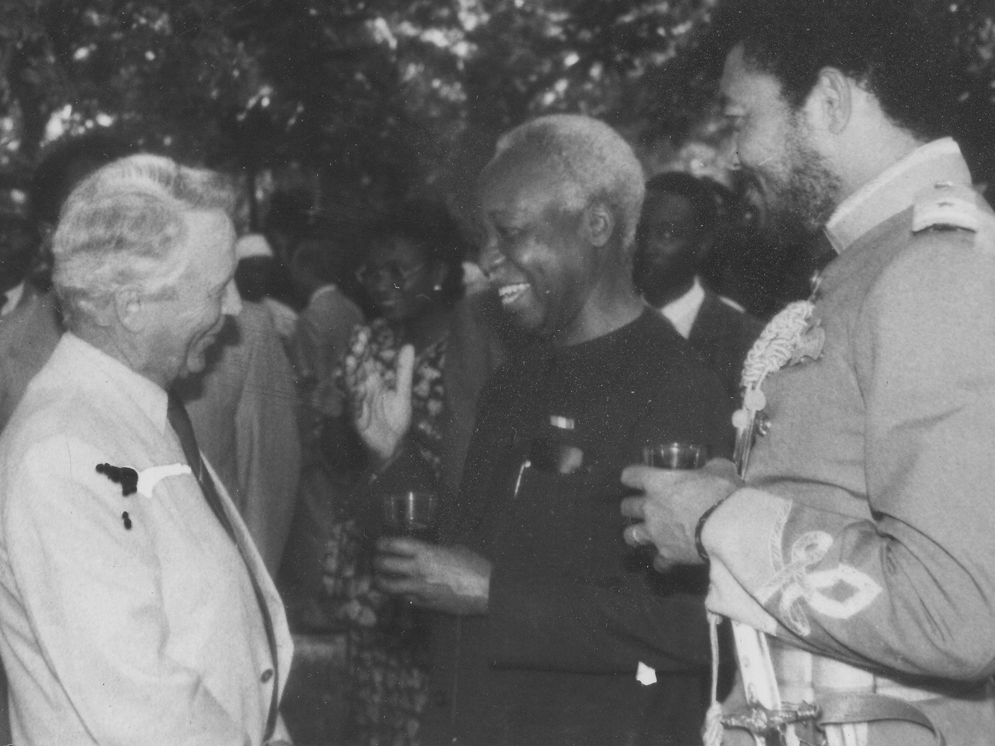 Wyatt, when he was High Commissioner to Ghana, with with Julius Nyerere of Tanzania (centre), and Jerry Rawlings of Ghana