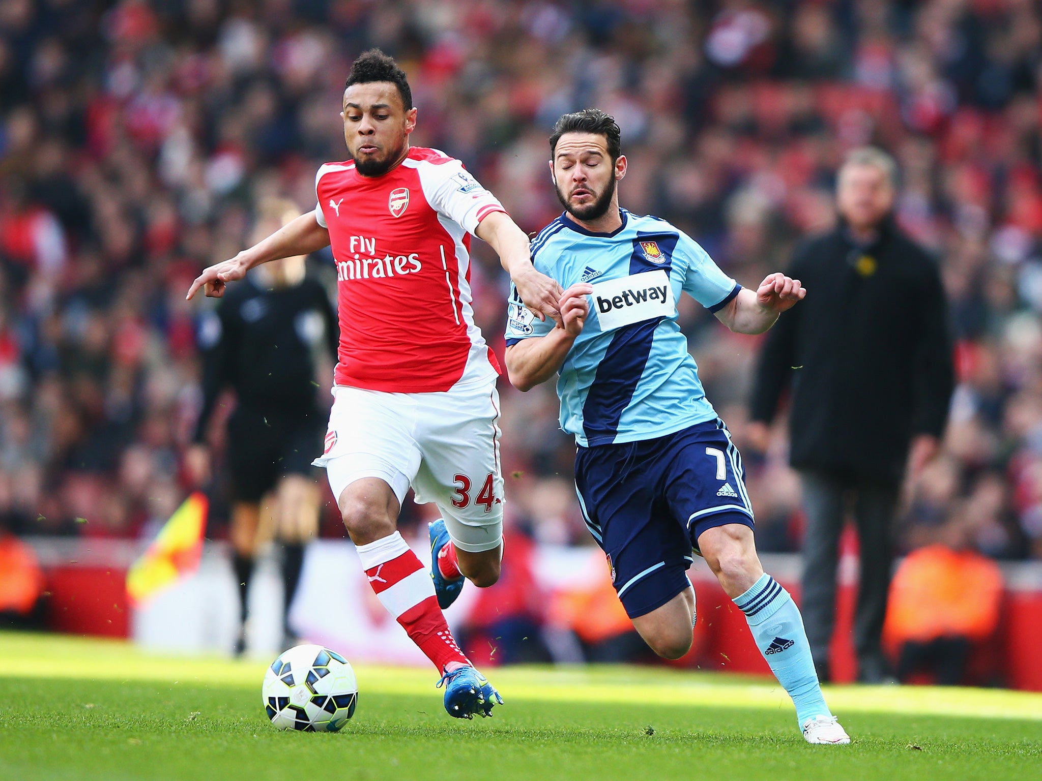 Francis Coquelin (left) has added new resilience to the Arsenal midfield