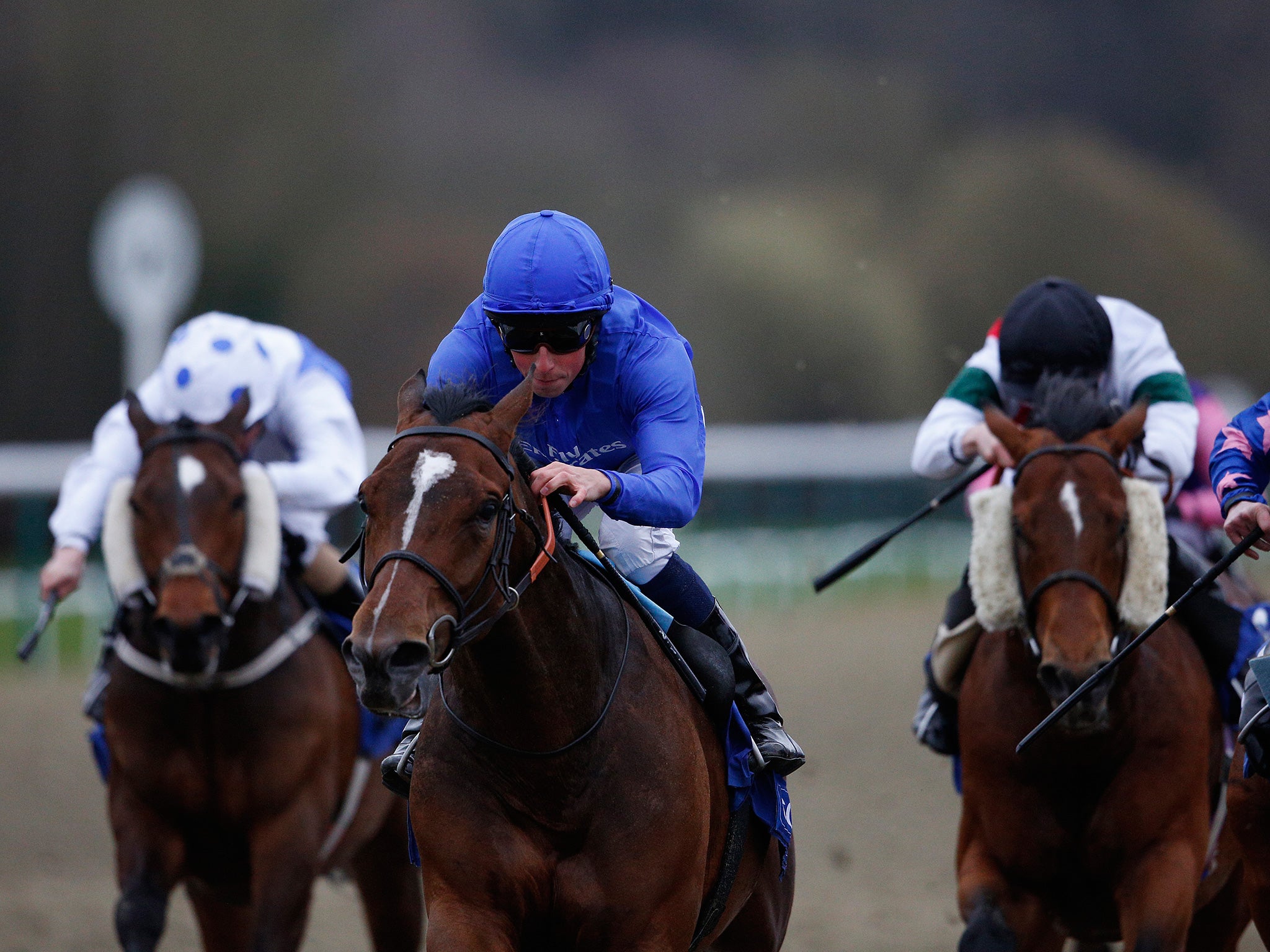 William Buick swoops aboard Tryster to win the Easter Classic for Godolphin, who dominated the fixture at Lingfield