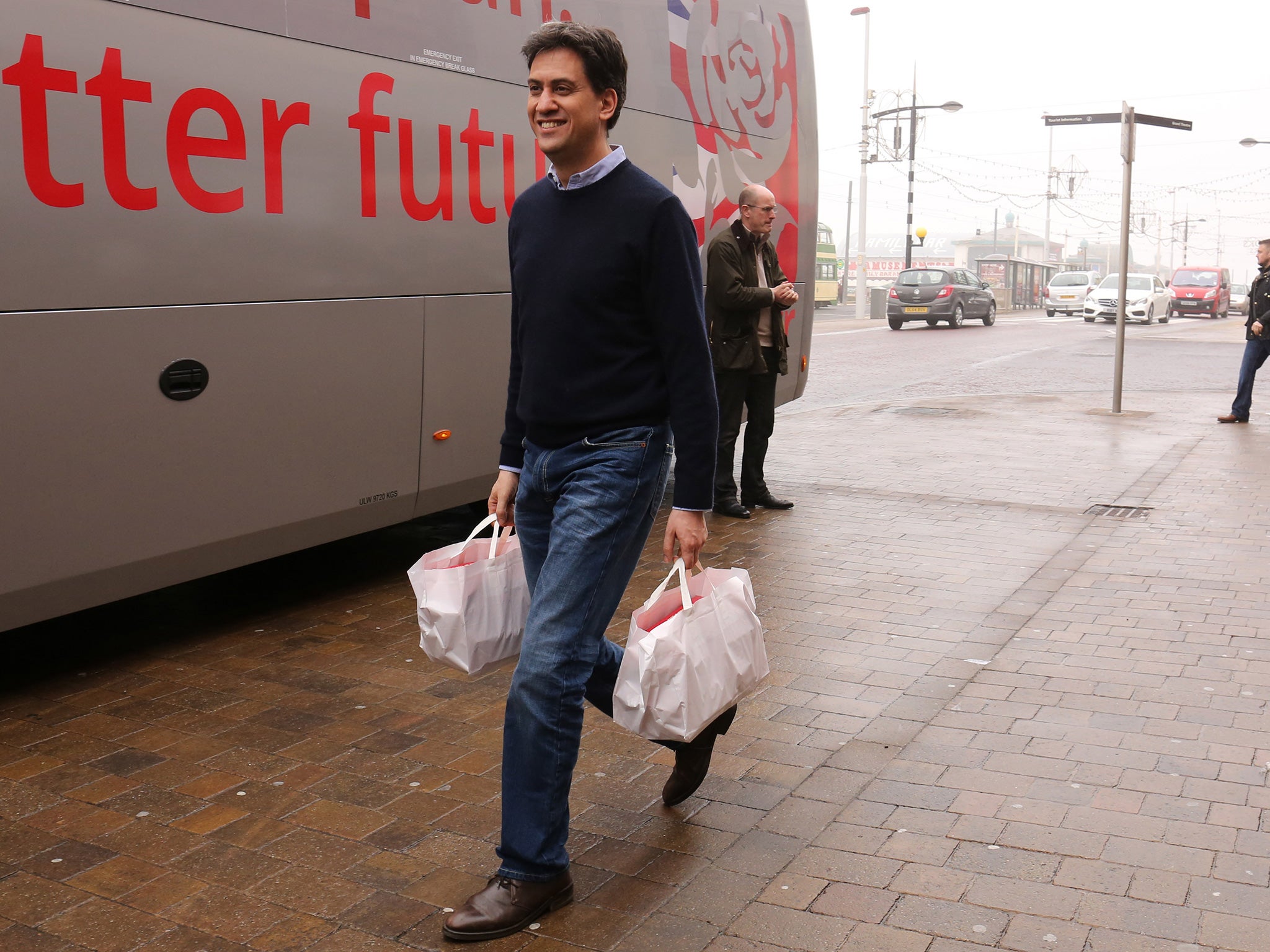 Ed Miliband bought fish and chips for journalists travelling with him during his campaign trail