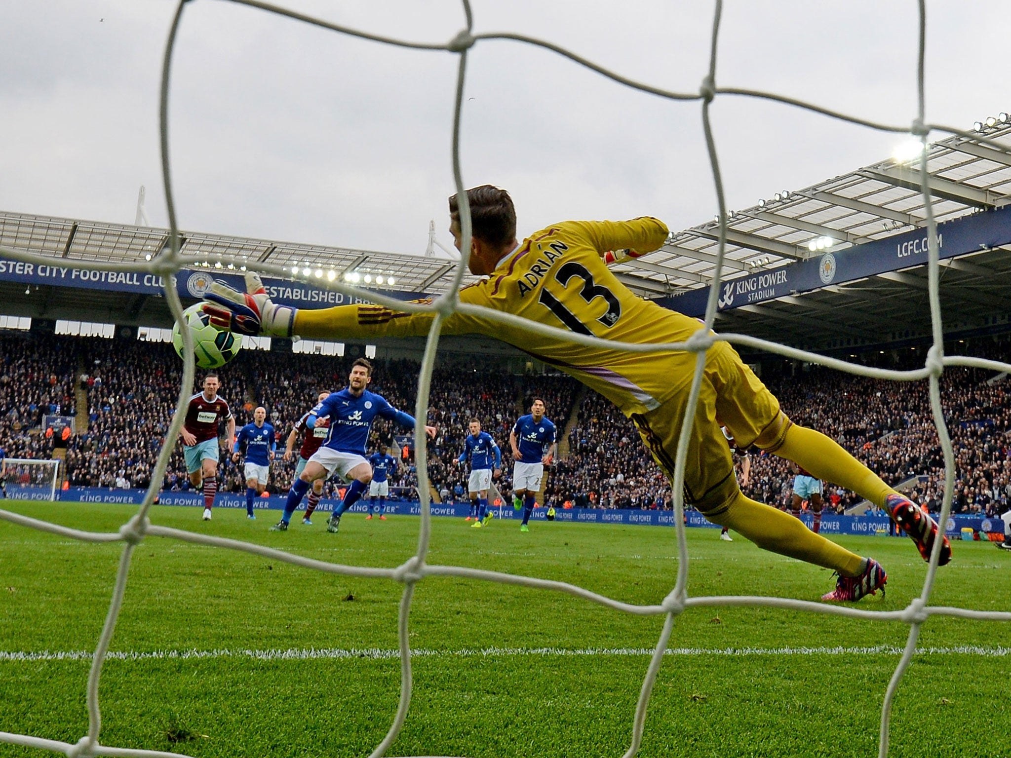 Adrian saves a David Nugent penalty