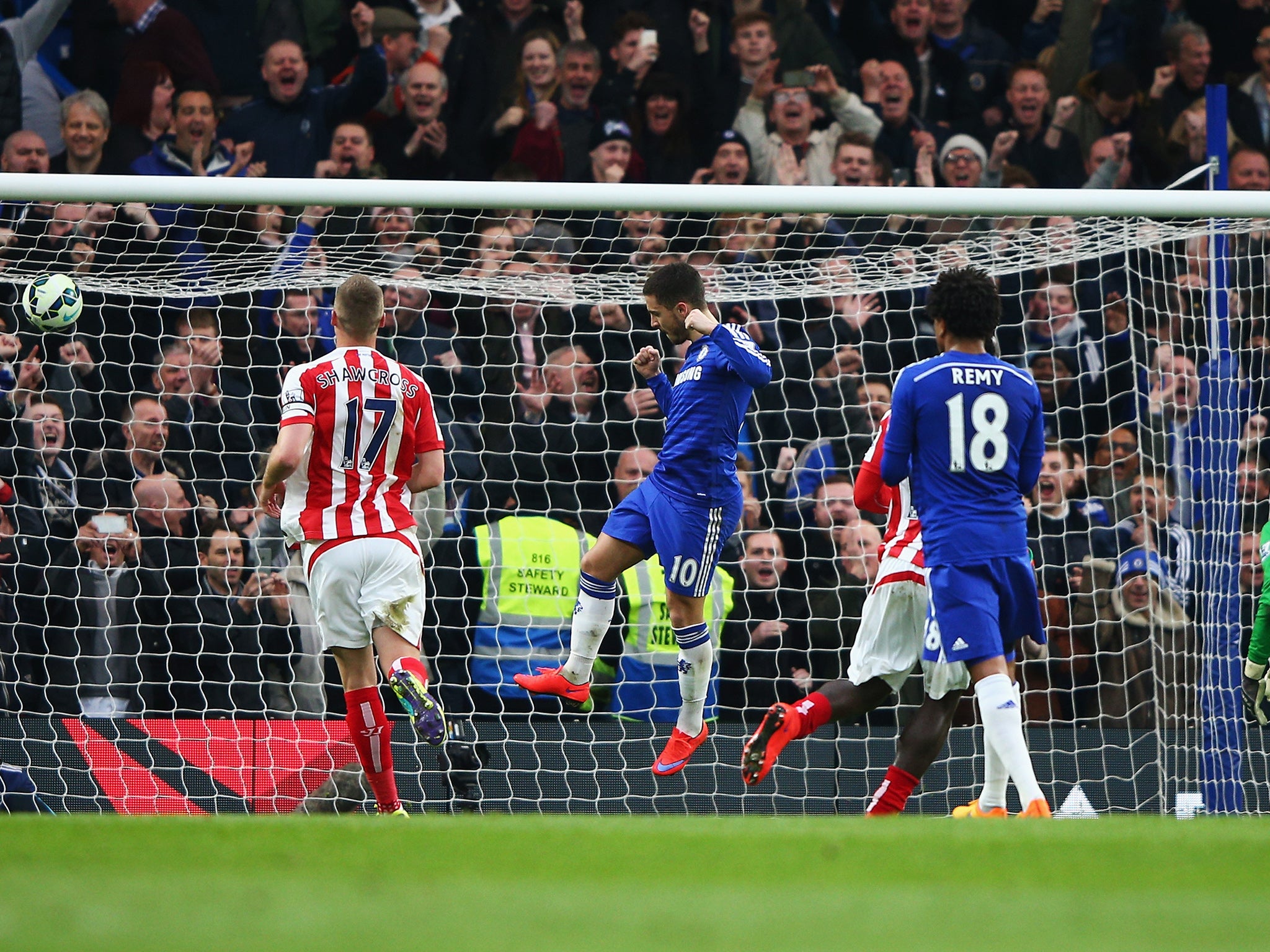 Eden Hazard rolled in a cool penalty for the opener