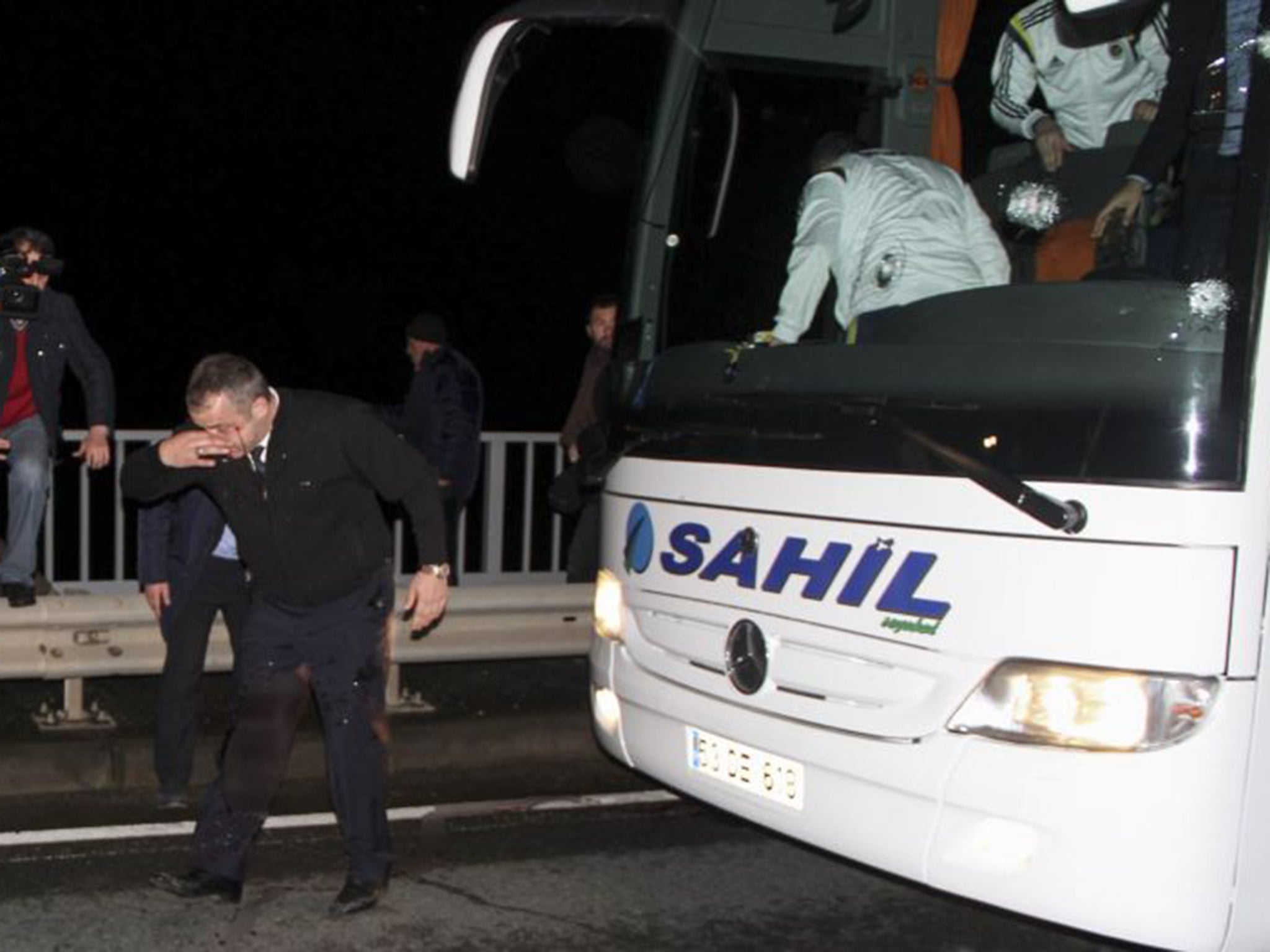 The Fenerbache bus was attacked by an assailant with a shotgun following the team's 5-1 win over the Black Sea side Caykur Rizespor