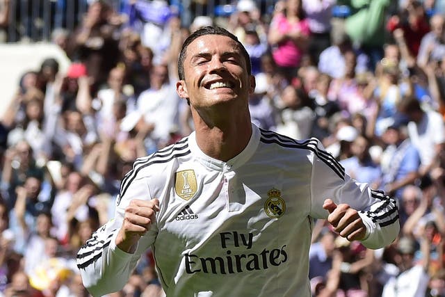 Cristiano Ronaldo celebrates during Real Madrid's win over Granada