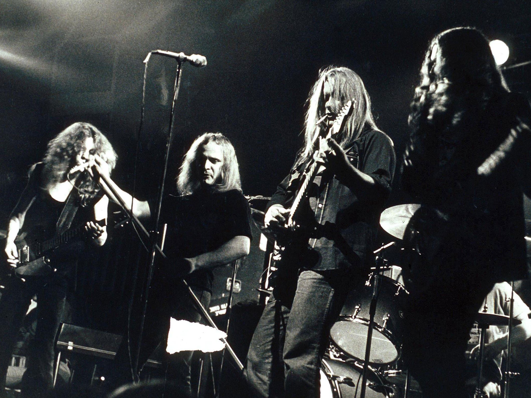 Jacksonville rock band Lynyrd Skynyrd perfoming in 1974