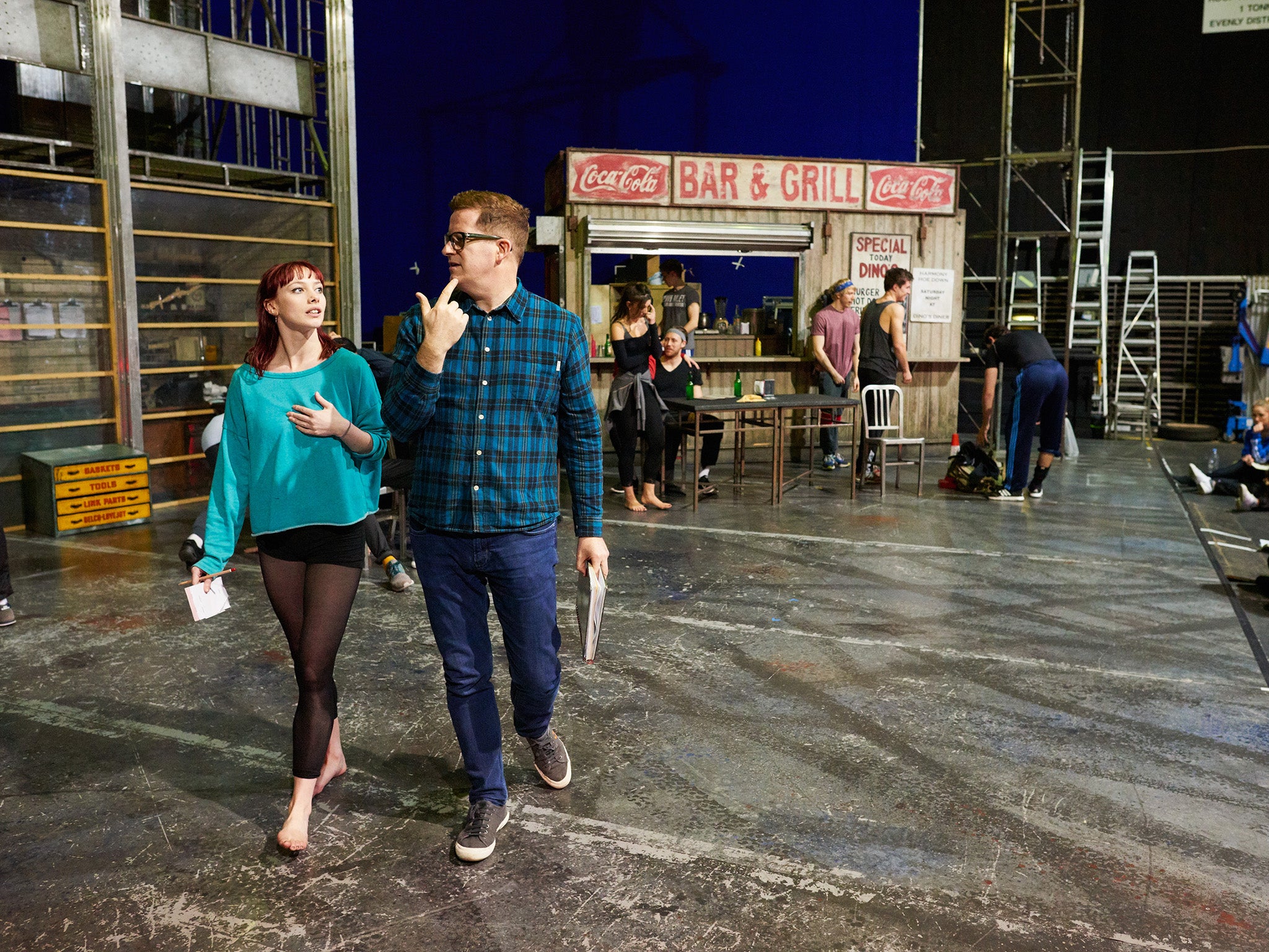 Arousing passion: director and choreographer Matthew Bourne and one of the cast rehearse for a tour of ‘The Car Man’