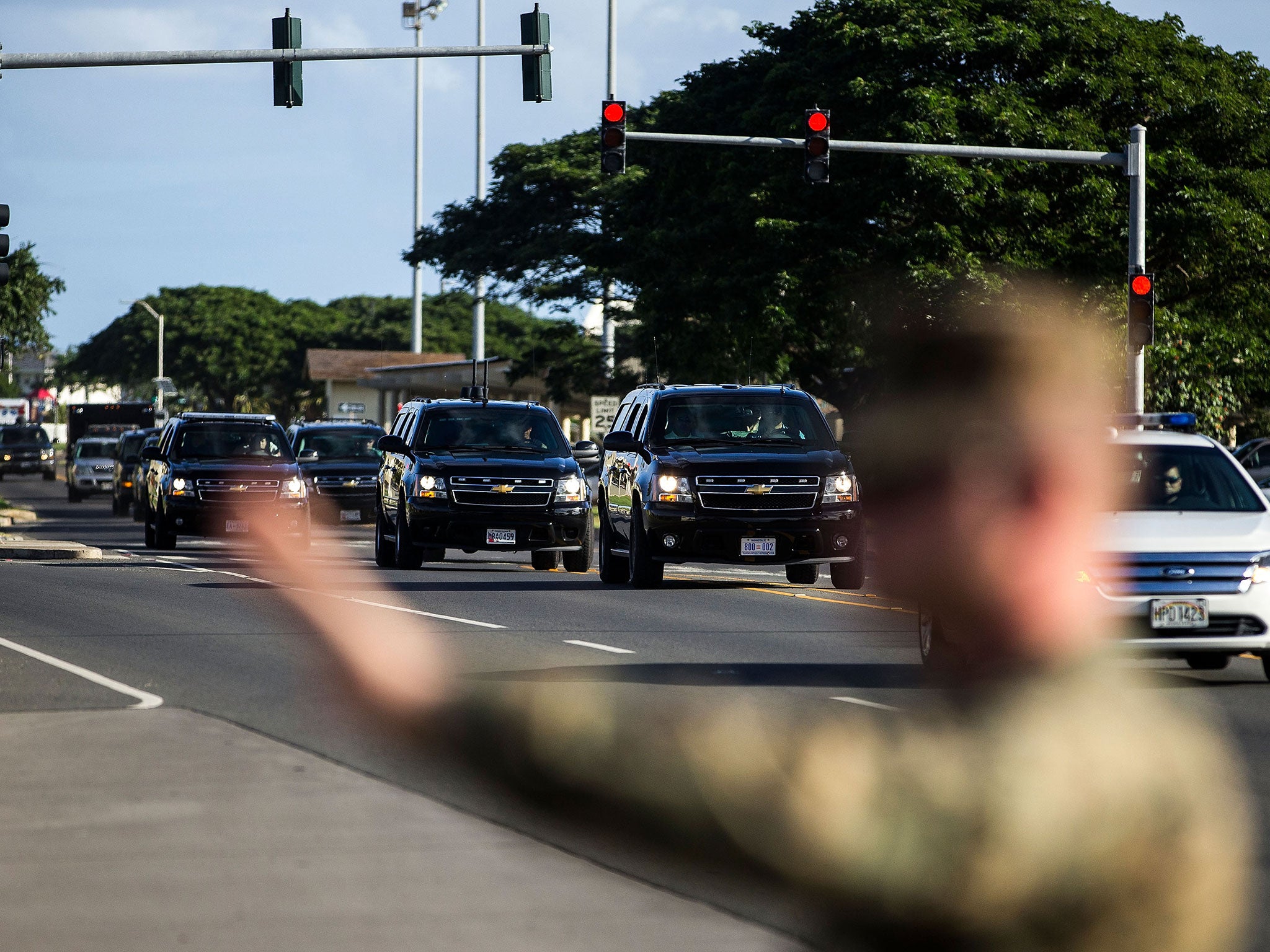 Roads are routinely closed for President Obama's motorcade to pass through