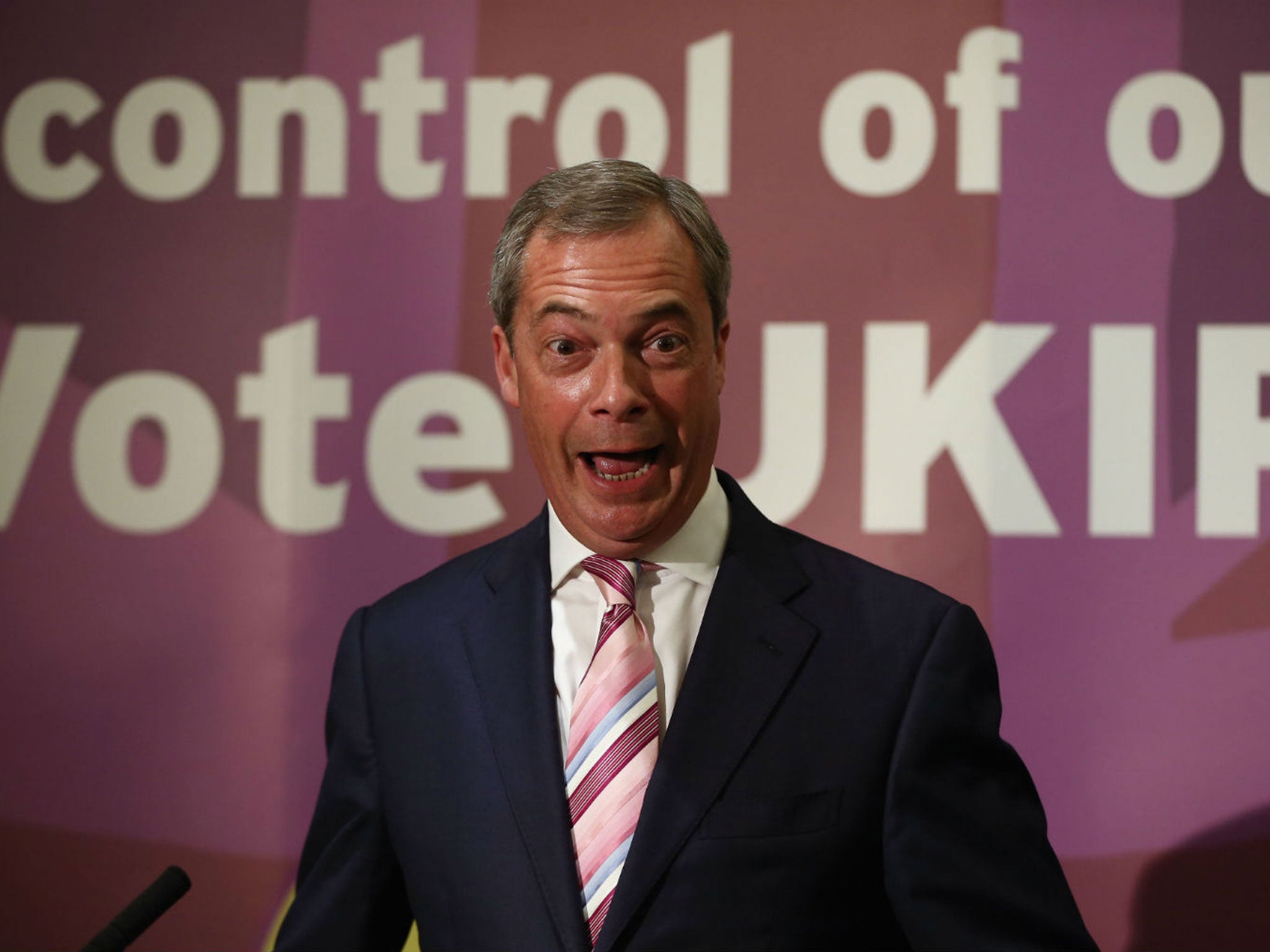 Nigel Farage said it was a 'hammer blow' for the Conservatives
