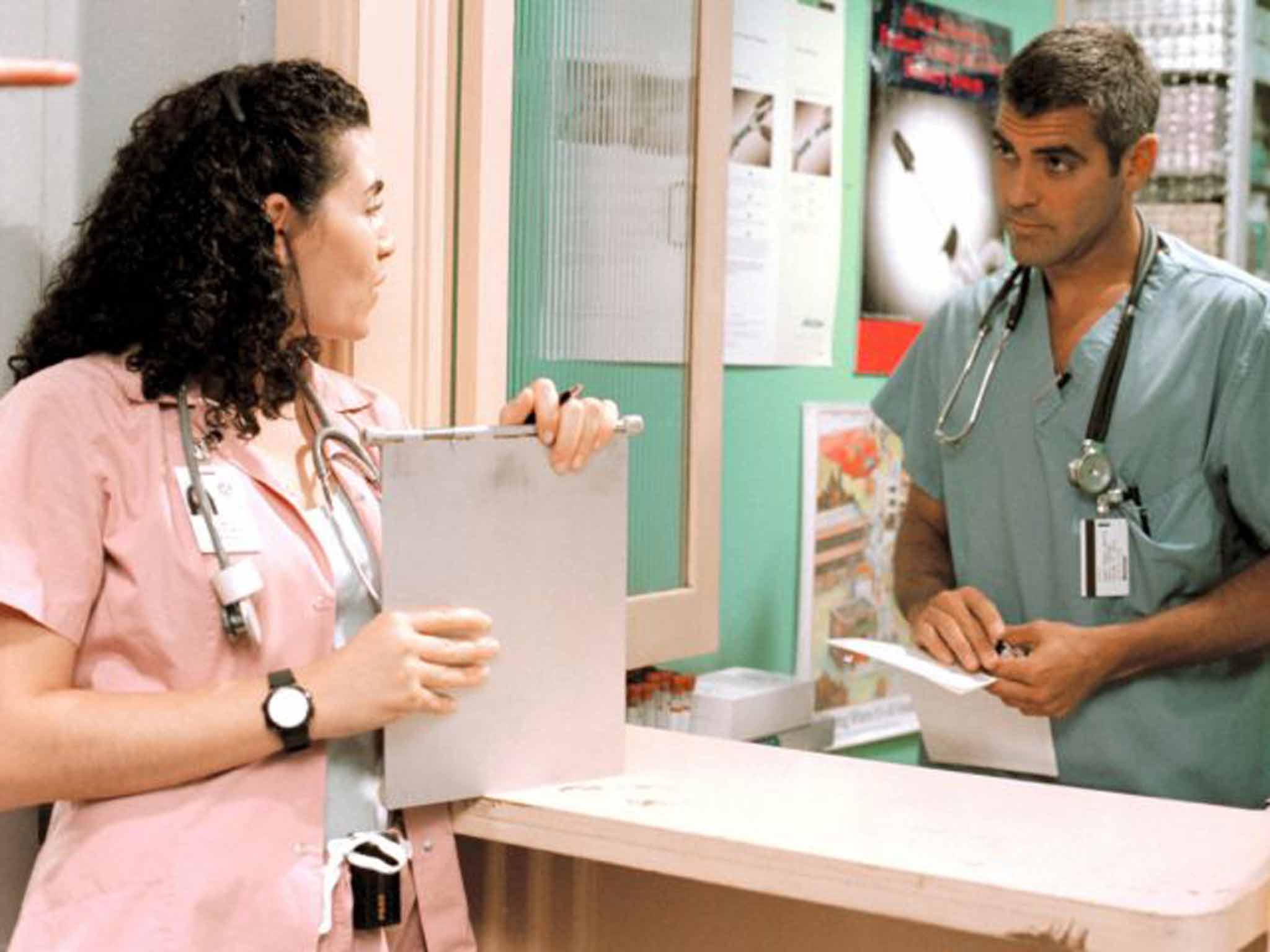 Scrubs up well: George Clooney in 'ER' (NBC)